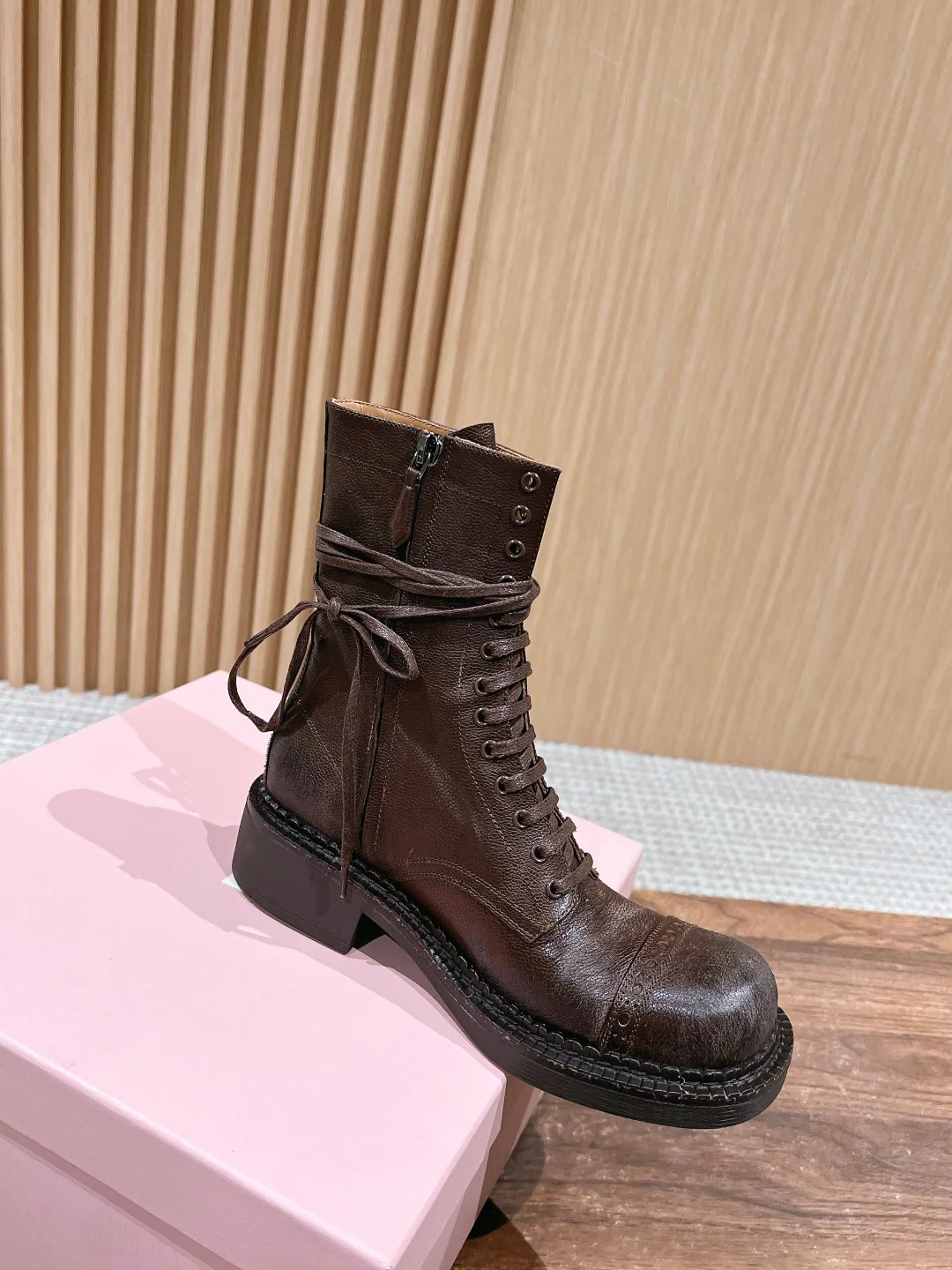 Miu 25fw combat boots