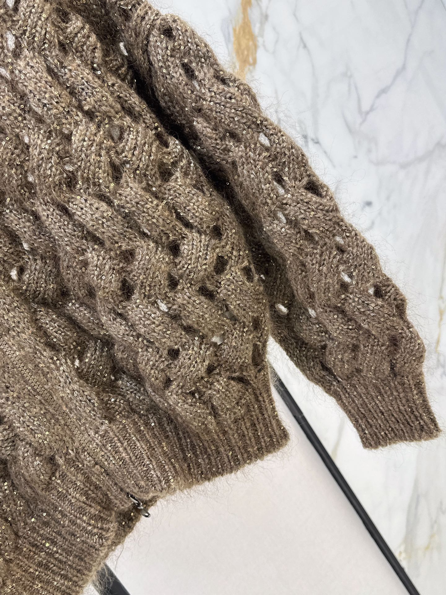 Brun 26fw zipper knit cardigan