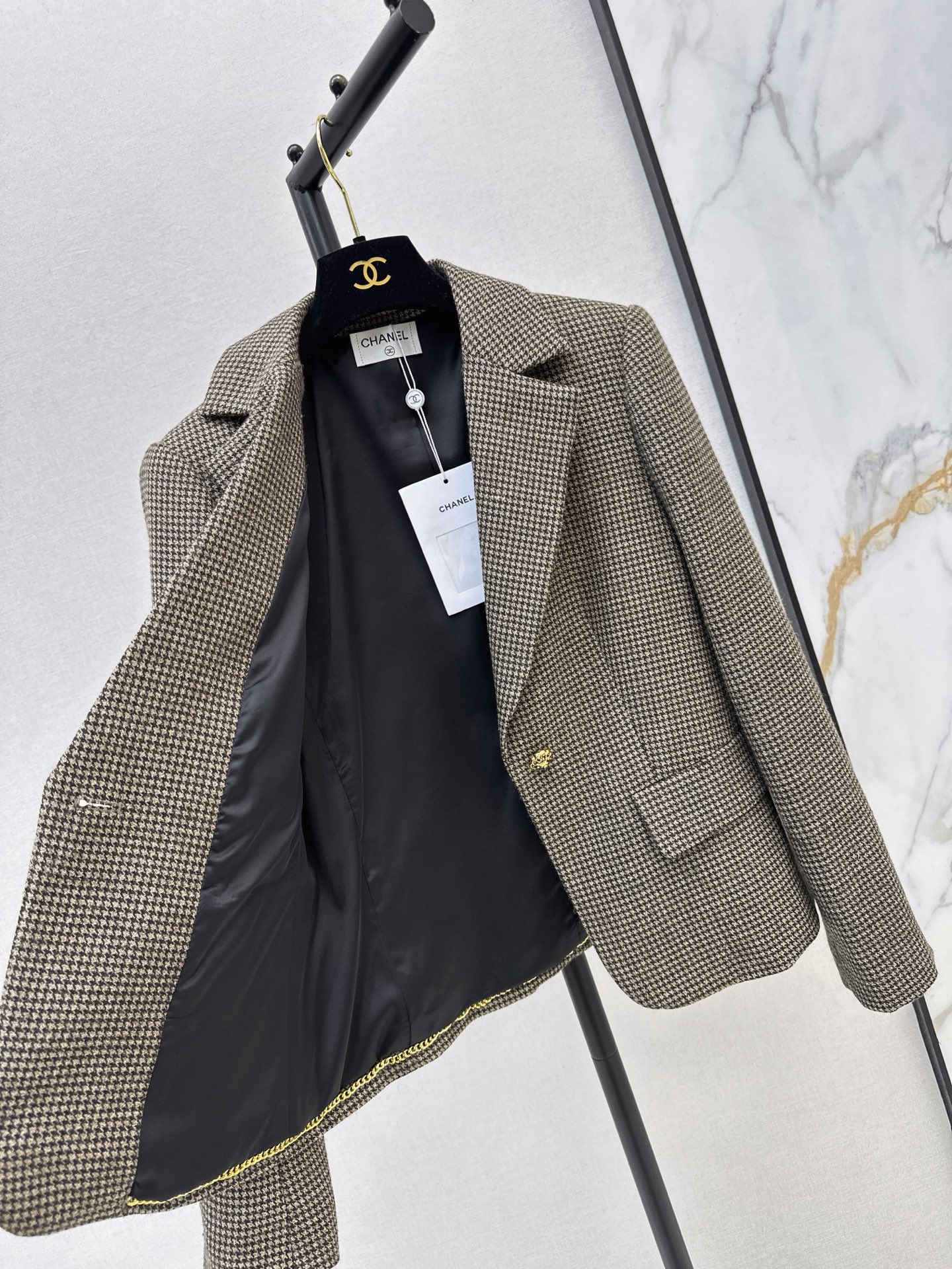 Chan 26fw houndstooth blazer