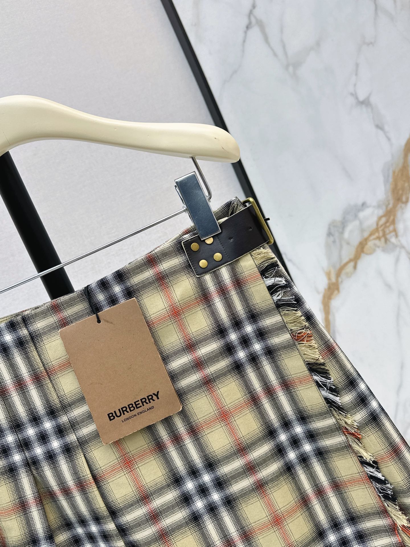 Bur 26fw plaid skirt