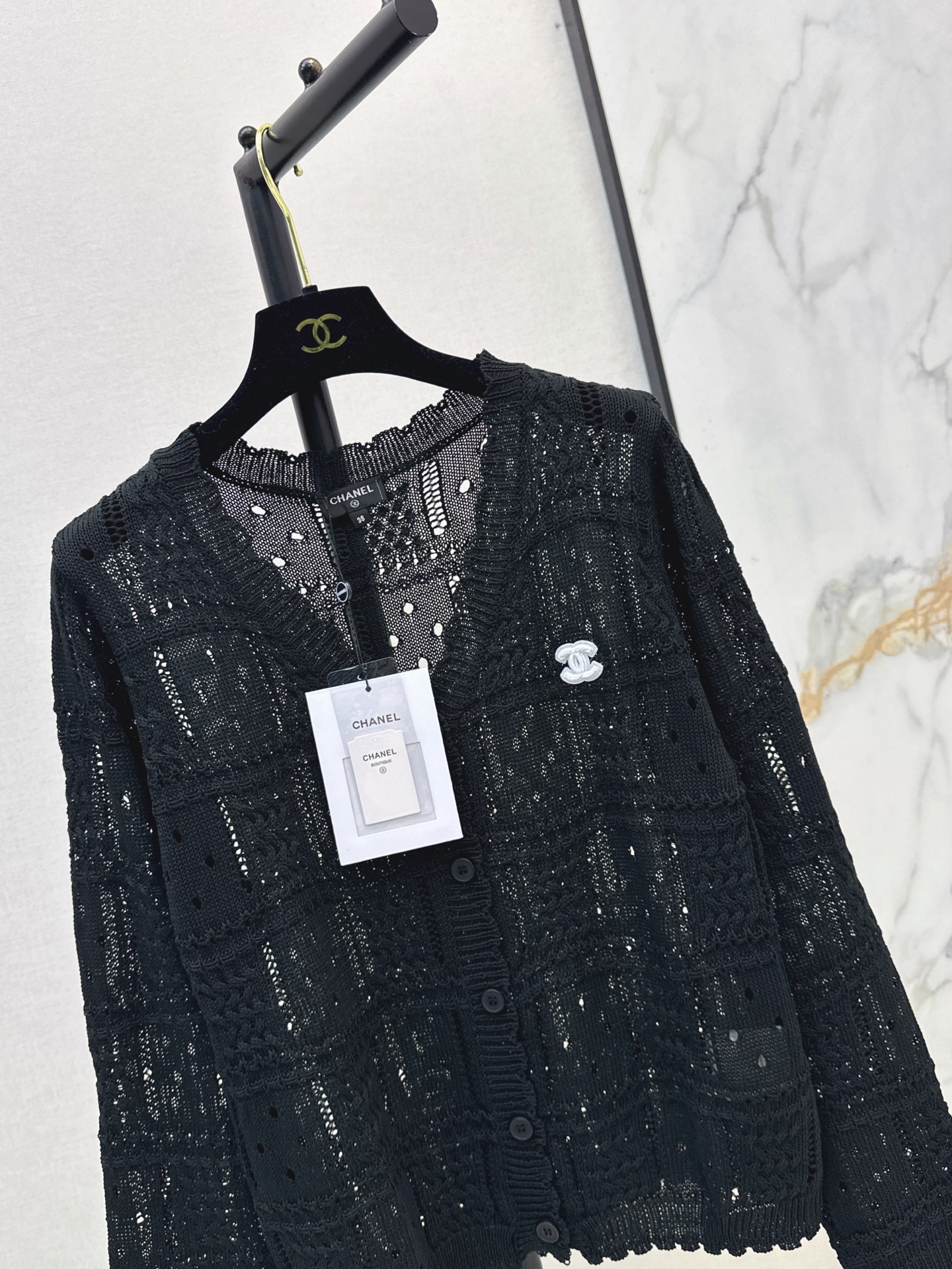 Chan 26fw jacquard knit cardigan