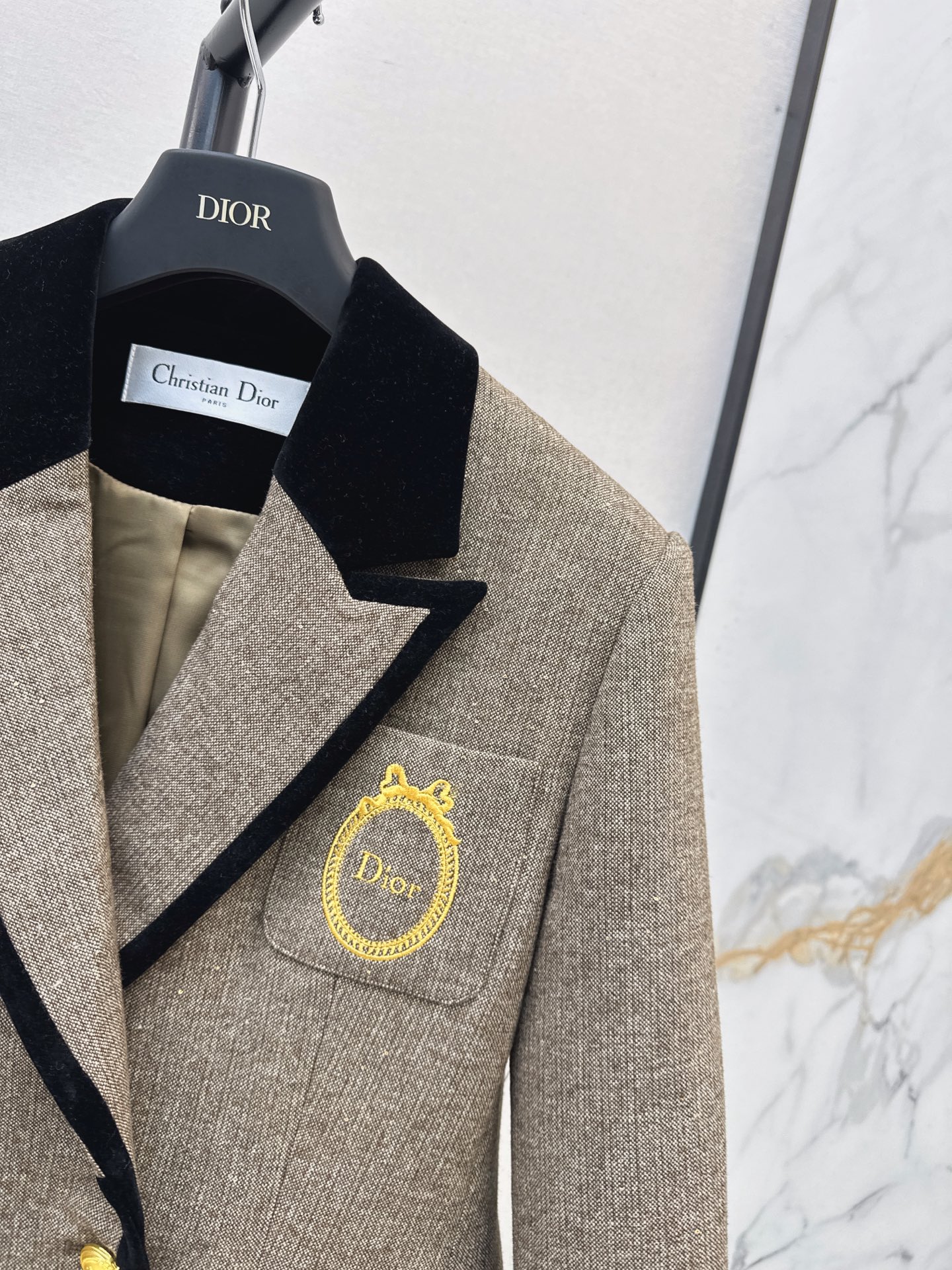 CD 26fw velvet trim blazer