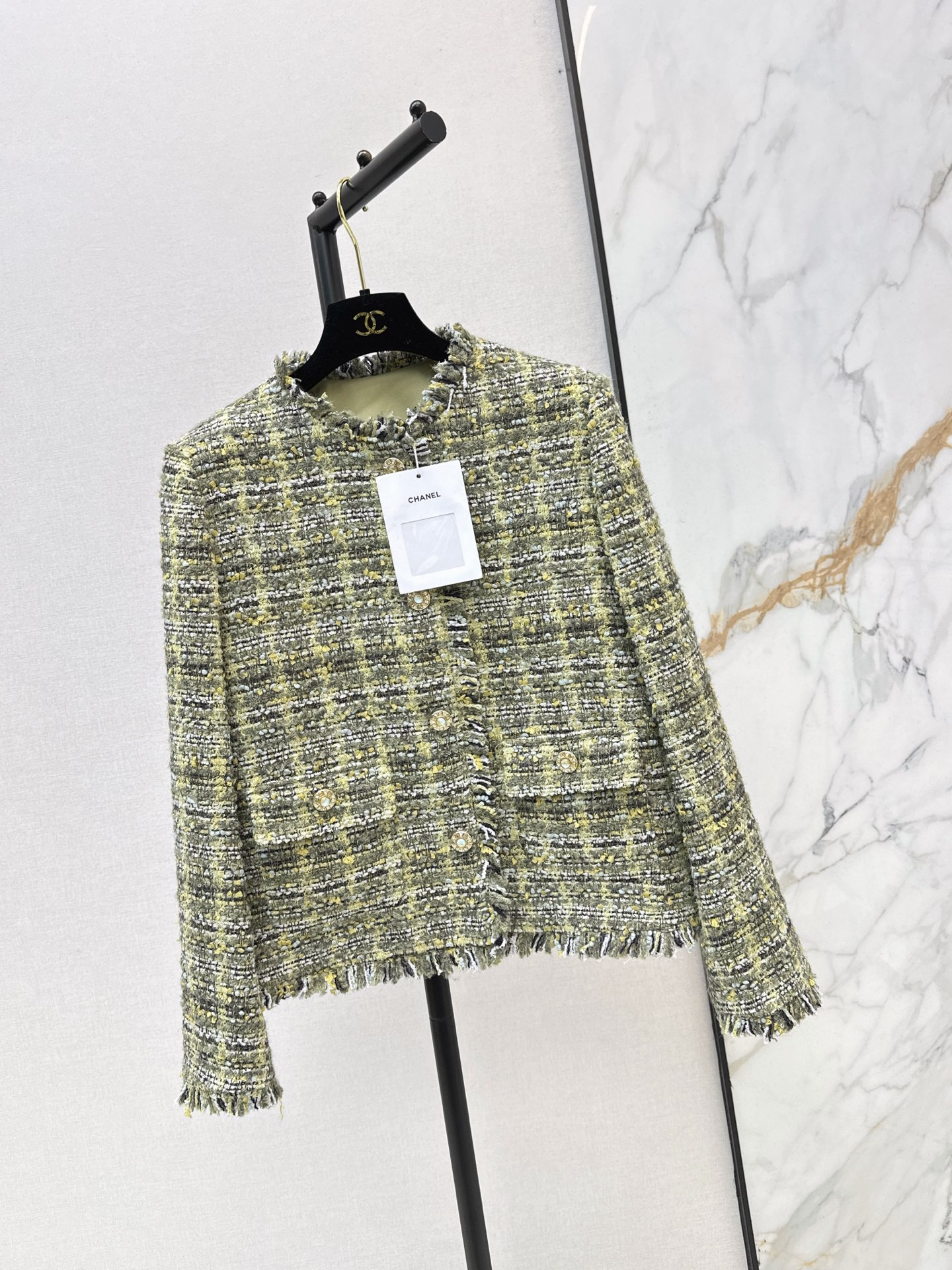 Chan 26fw fringe woven jacket