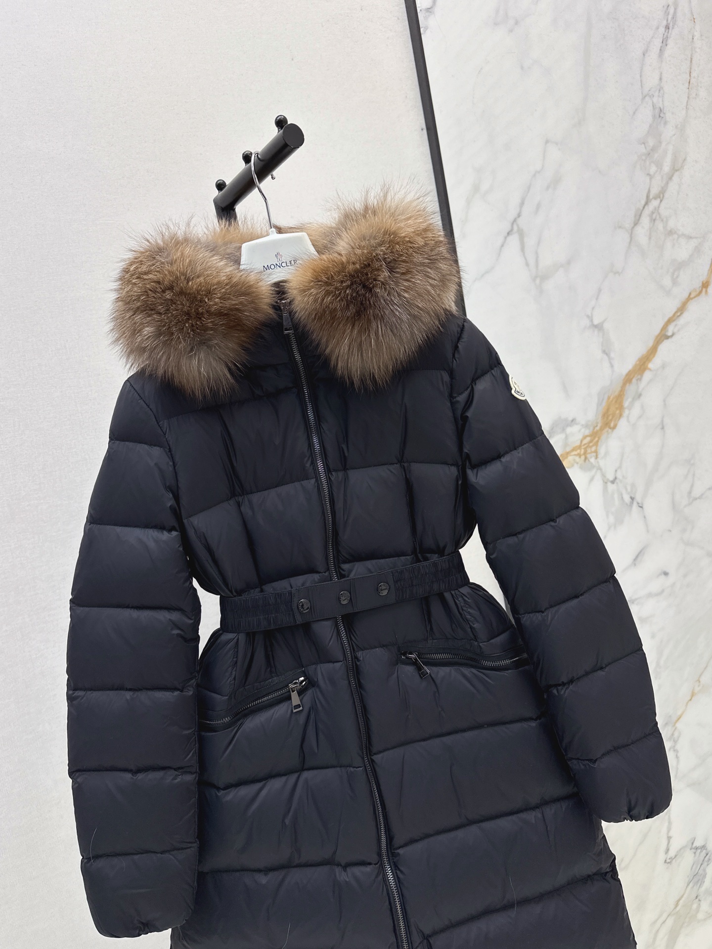 Monc 26fw hooded long down jacket