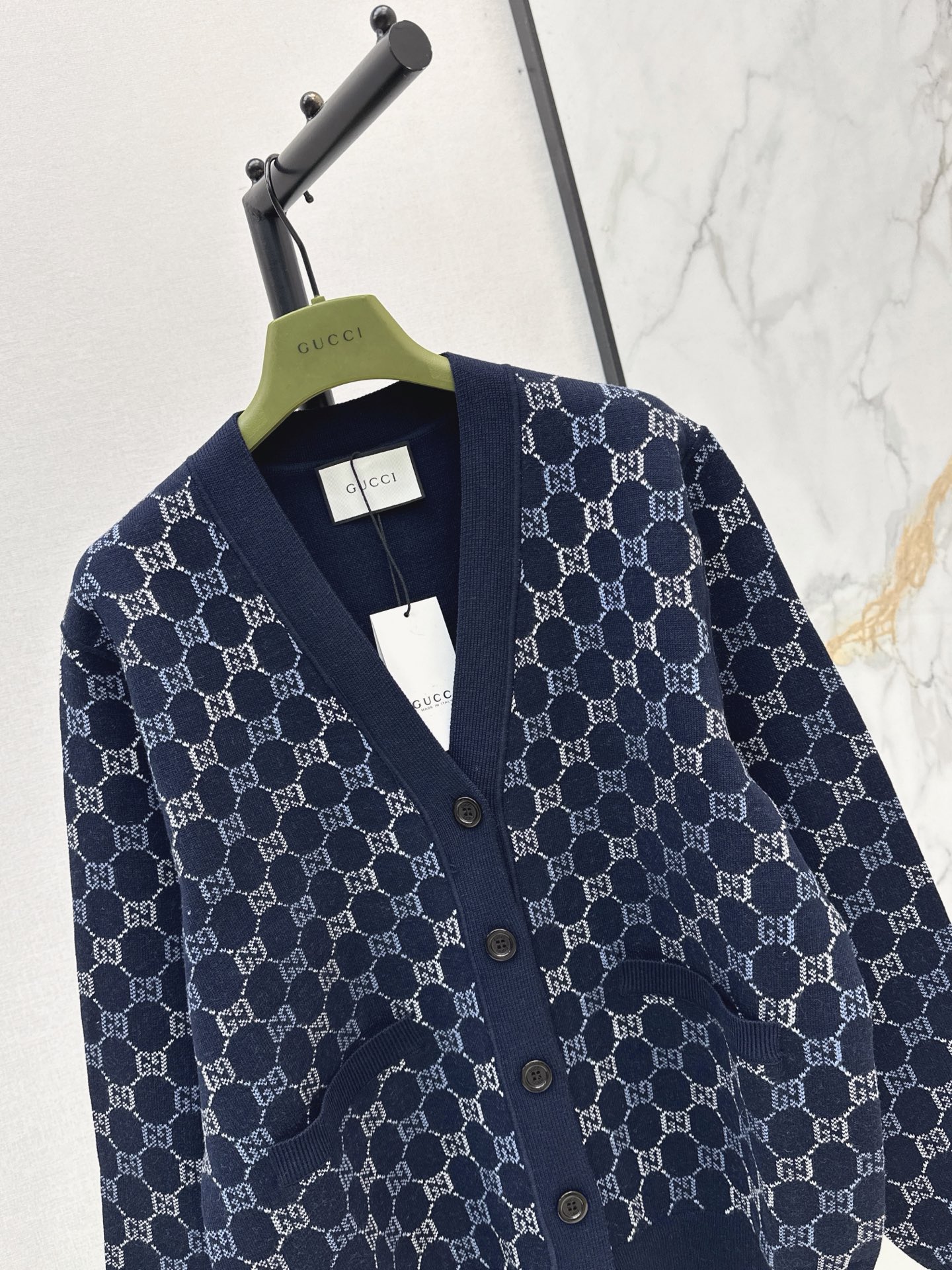 Guc 26fw jacquard cardigan