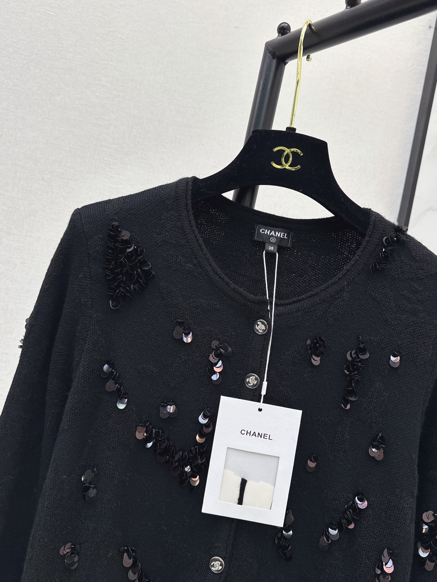 Chan 26fw sequin knit cardigan