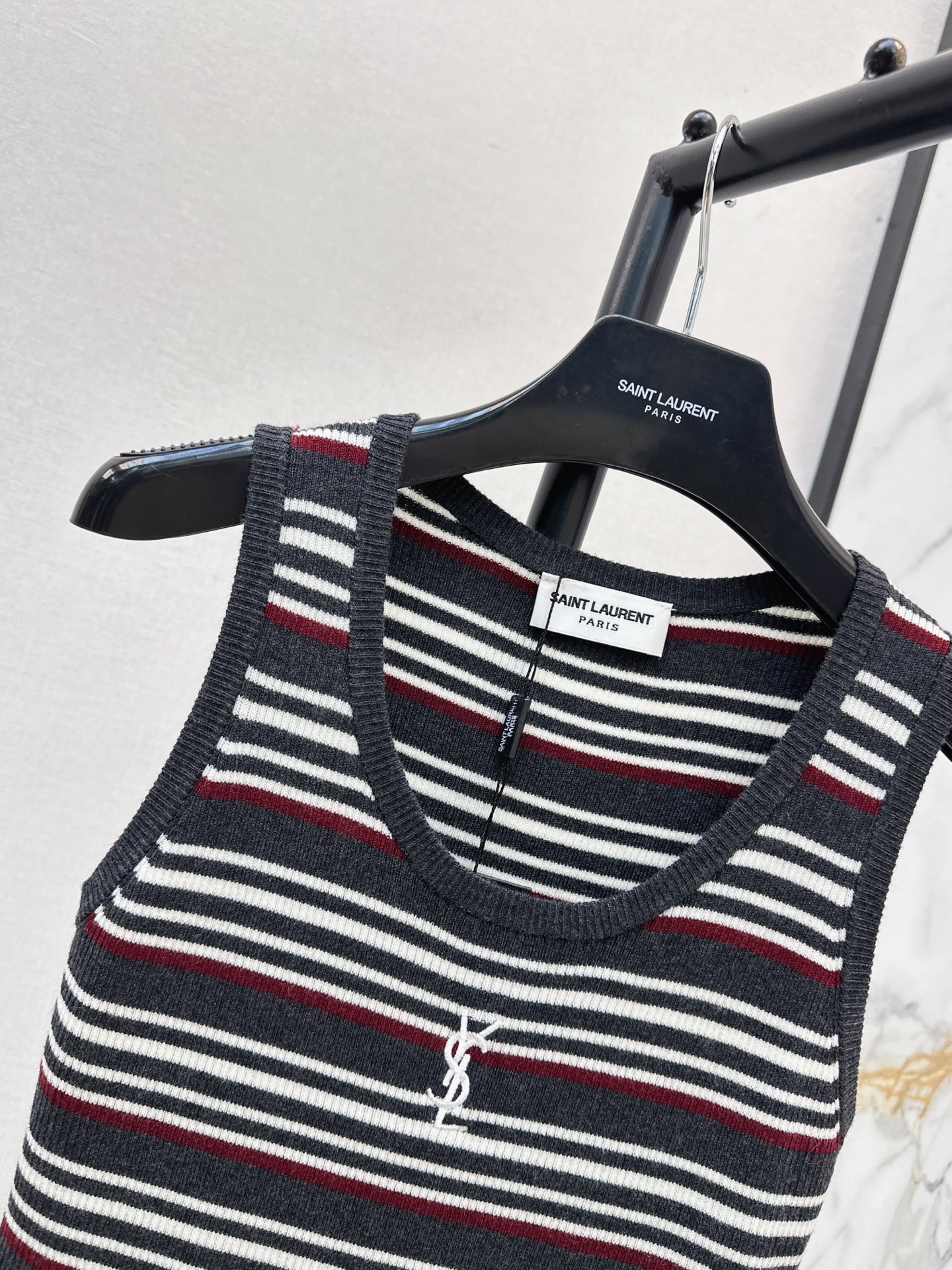 Sain 26fw stripe knit vest