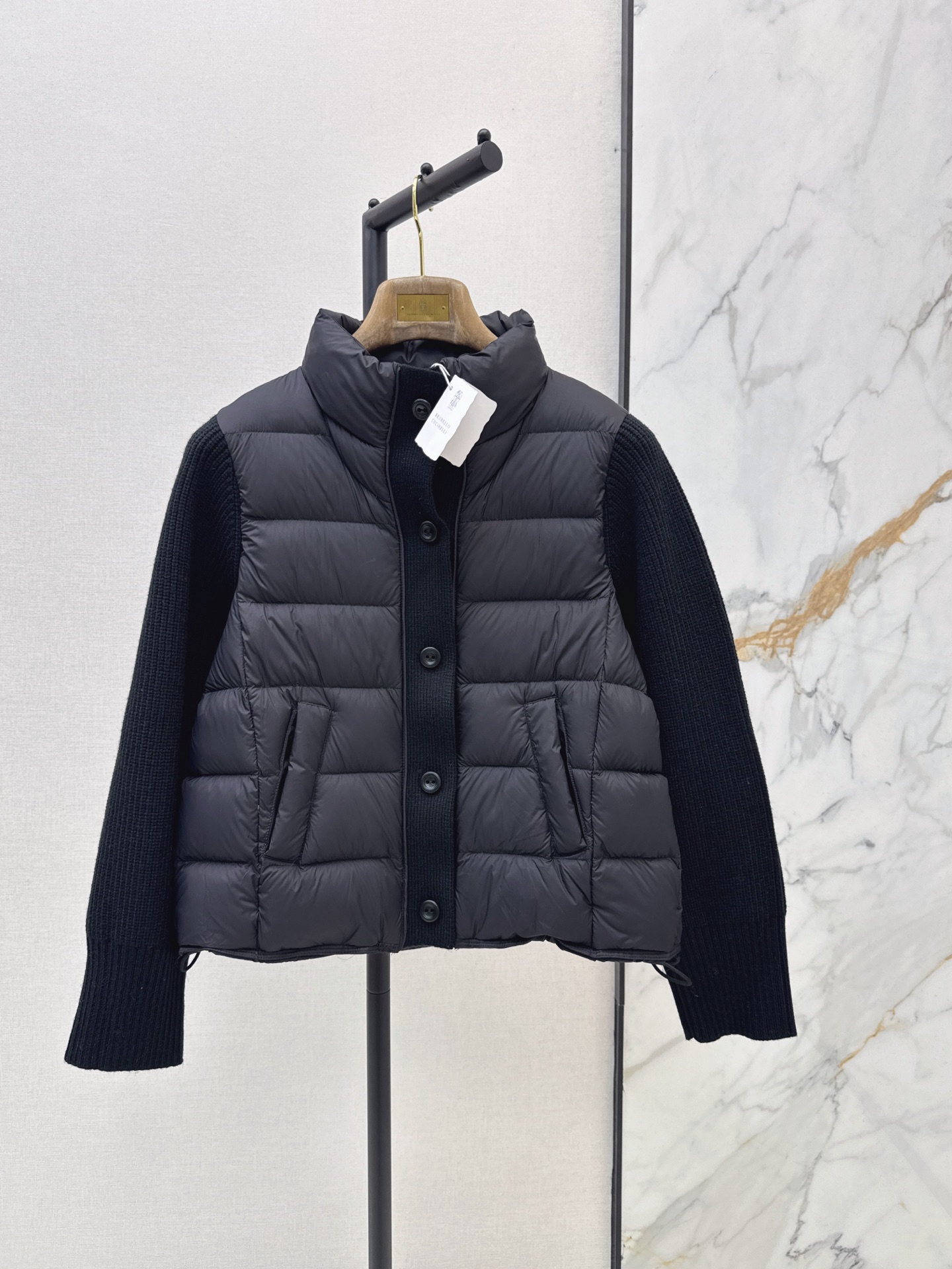 Brun 26fw wool contract down jacket