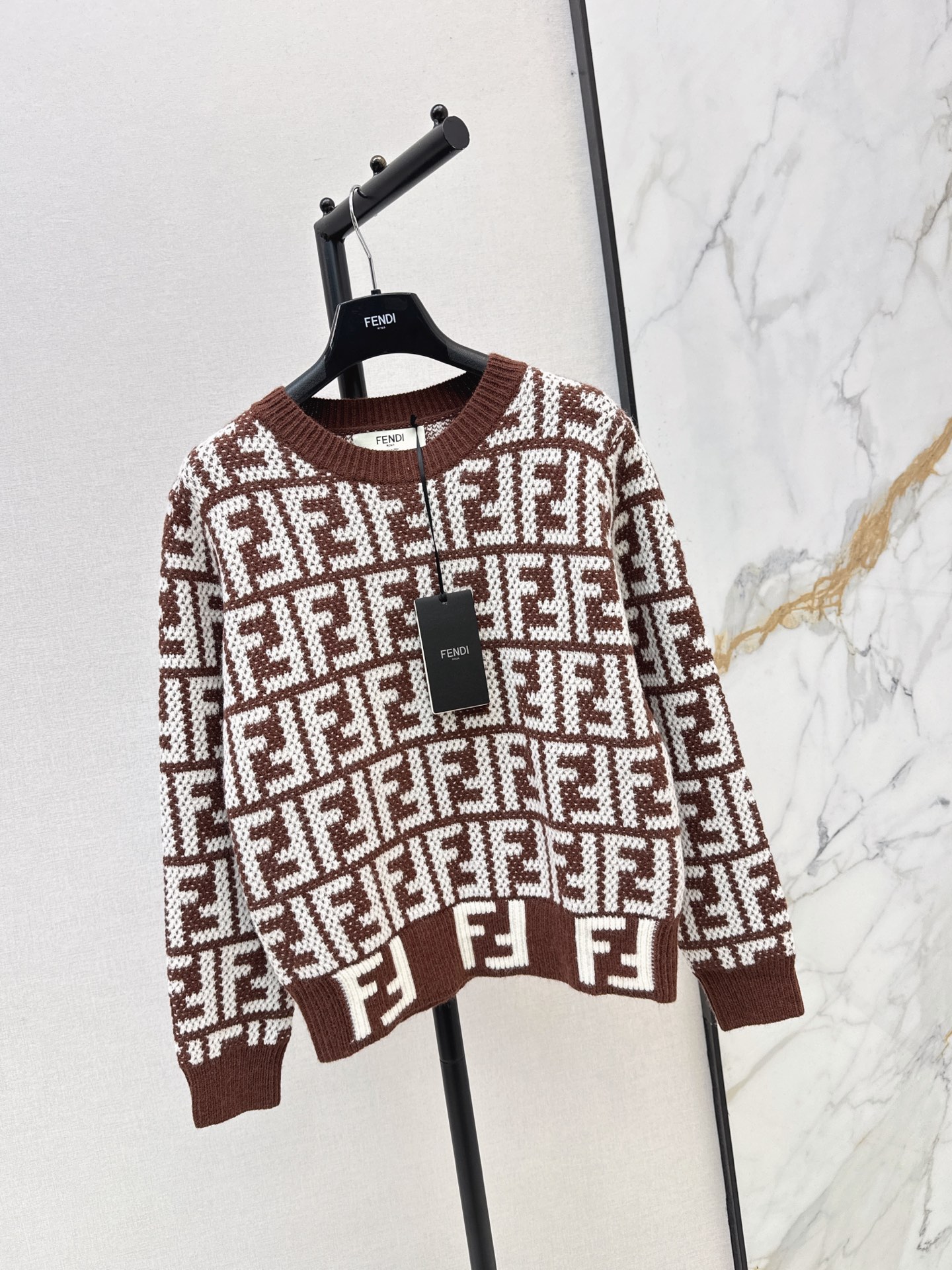 Fen 26fw jacquard sweater