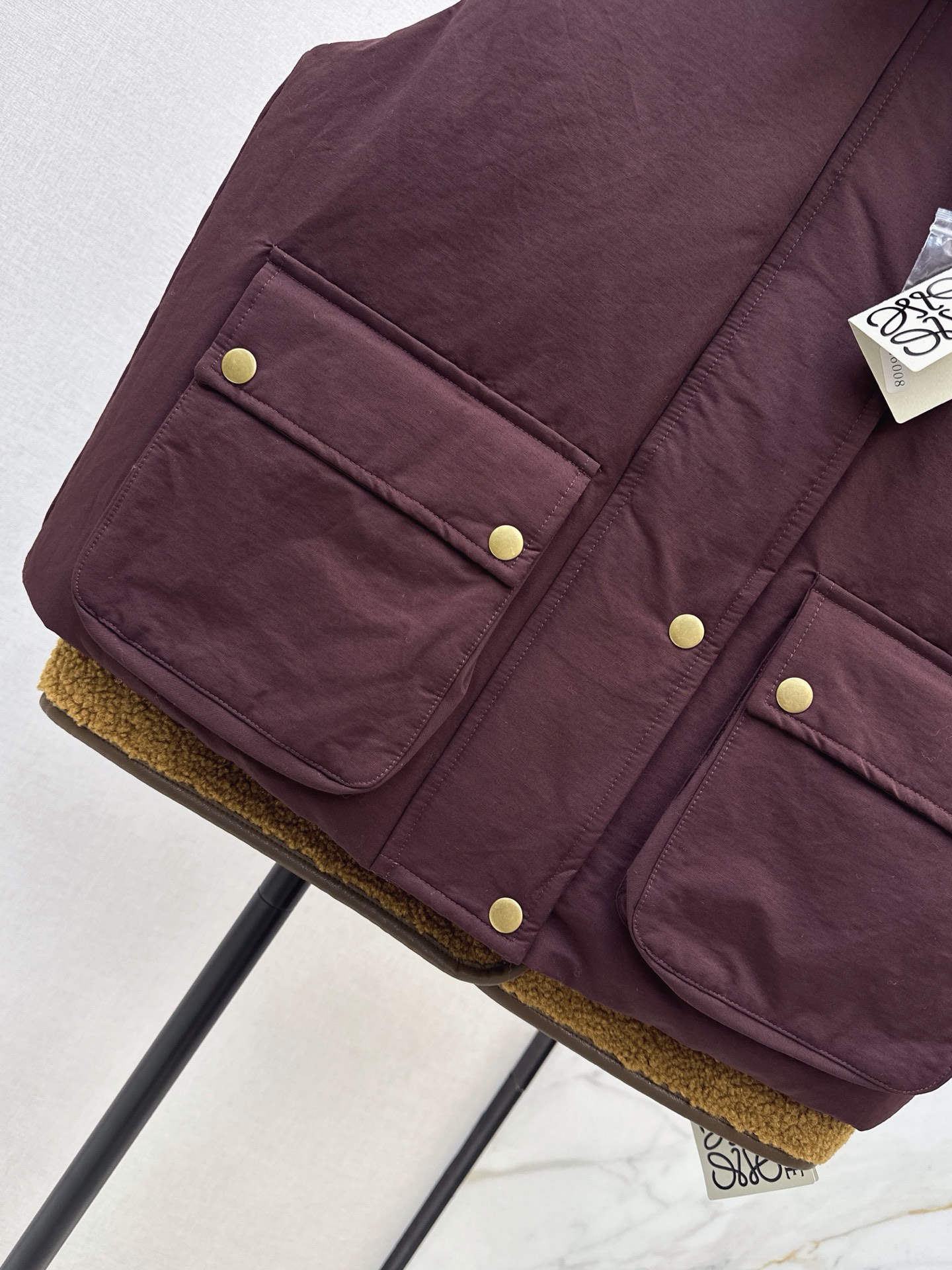 Loe 26fw tweed-fleece down vest