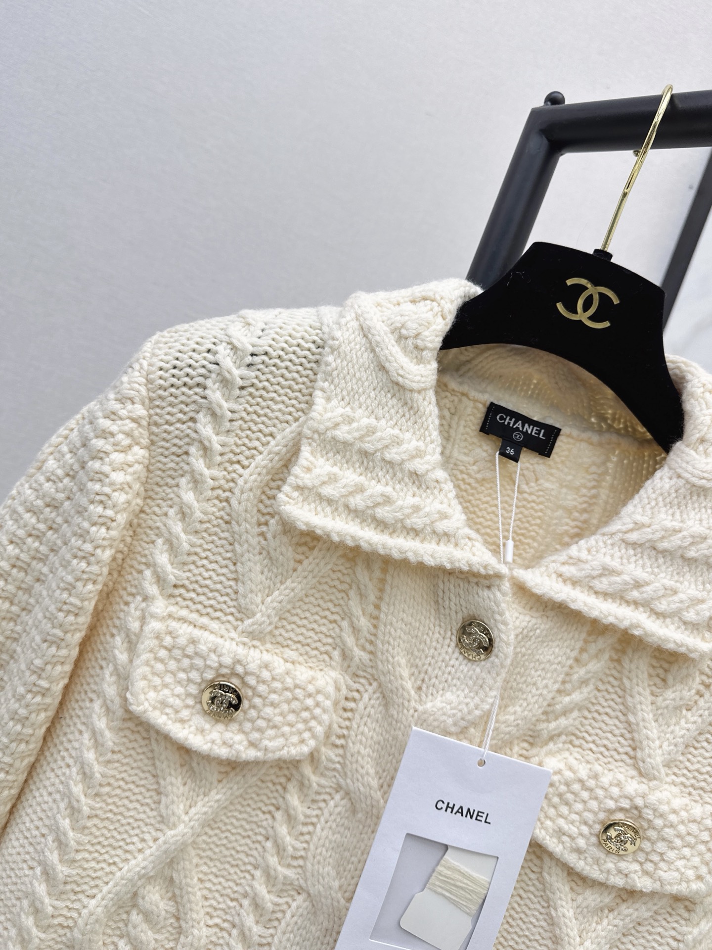 Chan 26fw reffule knit cardigan