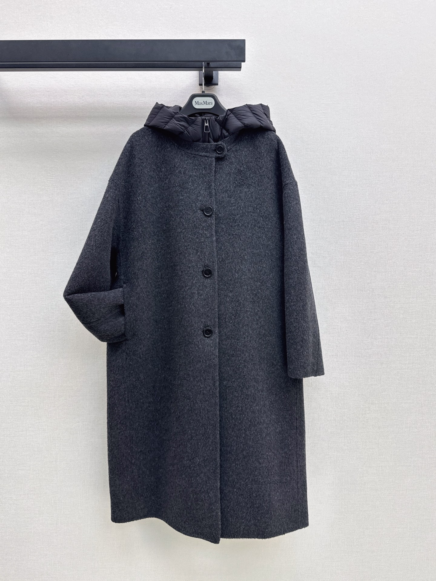 Max 26fw hooded down vest woolen overcoats sets
