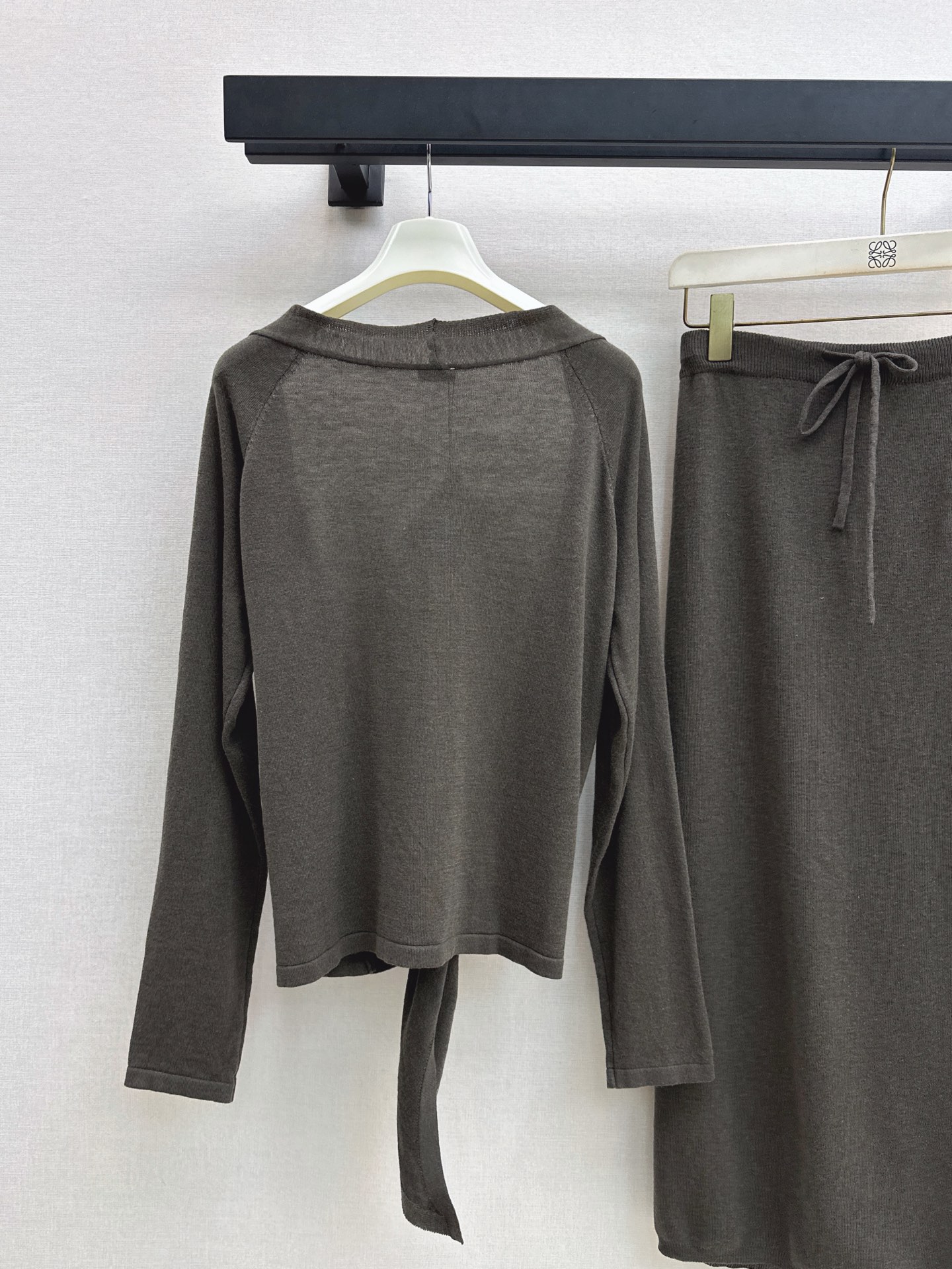 Loe 26fw knit vest cardigan skirt sets