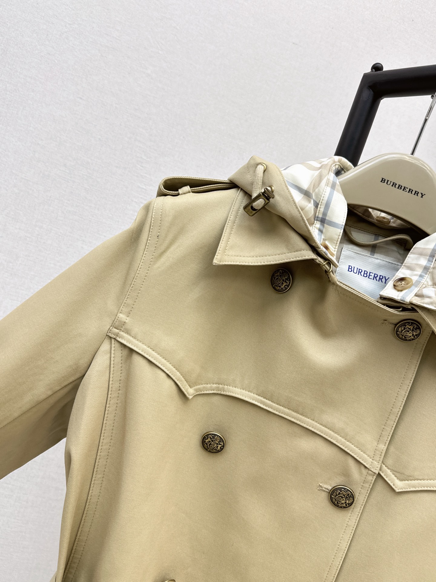 Bur 26fw hooded cropped trench coats