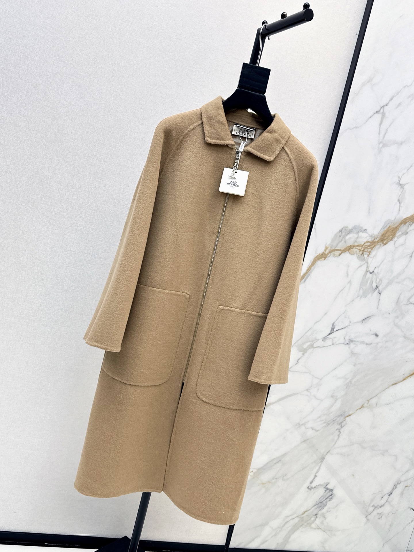 Her 26fw cashmere zip-up overcoats