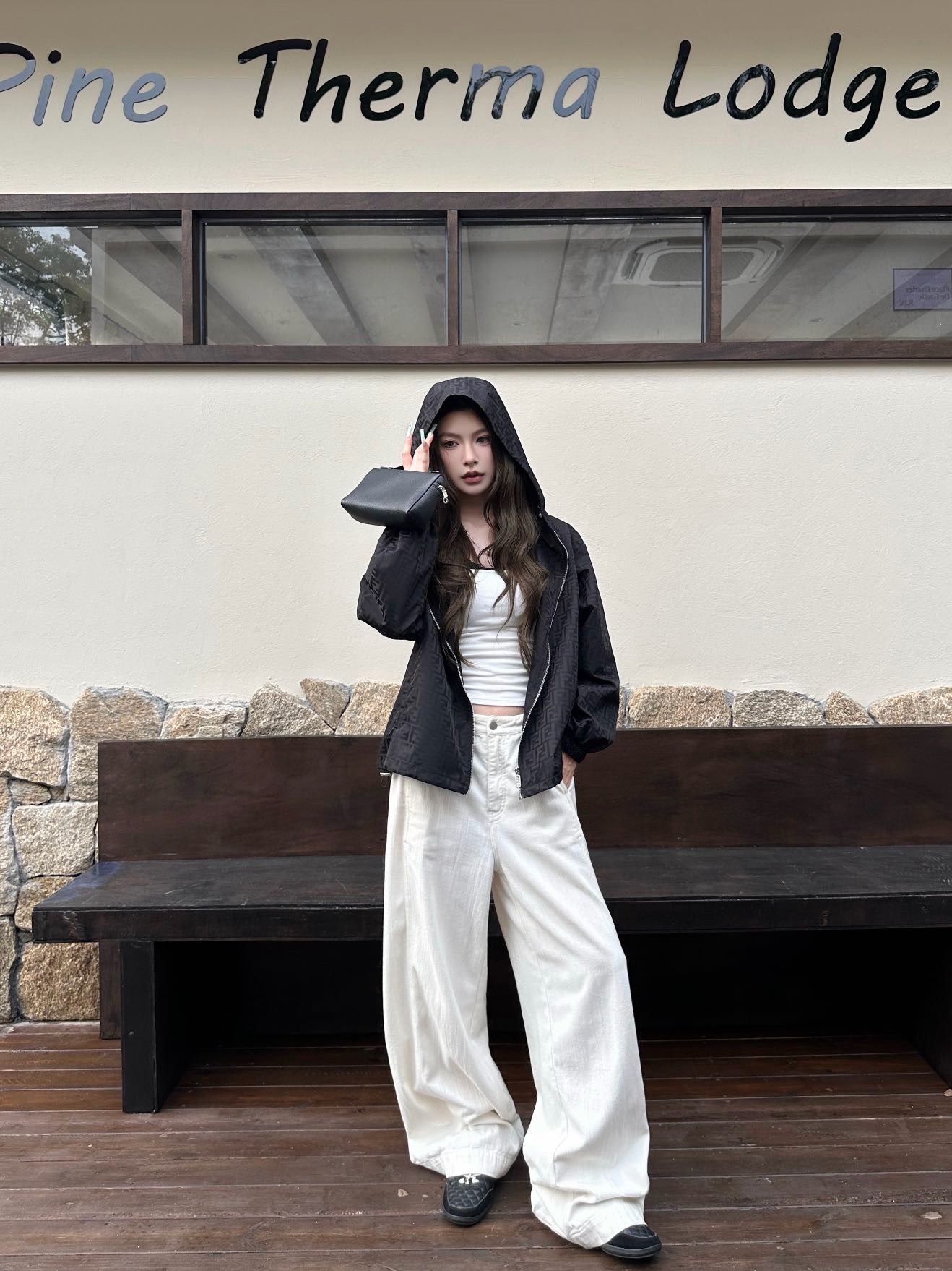 Fen 26fw jacquared hooded jacket