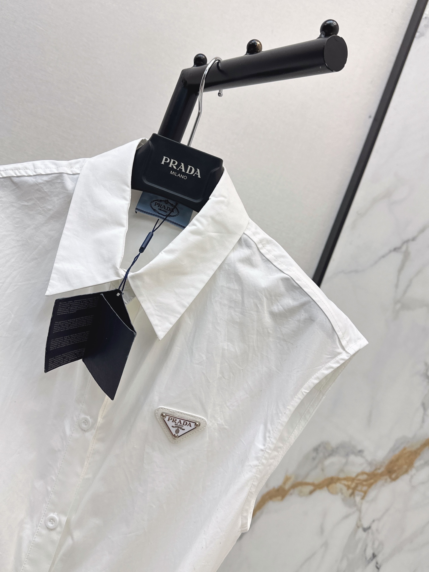 Pra 26ss sleeveless belted shirt dress