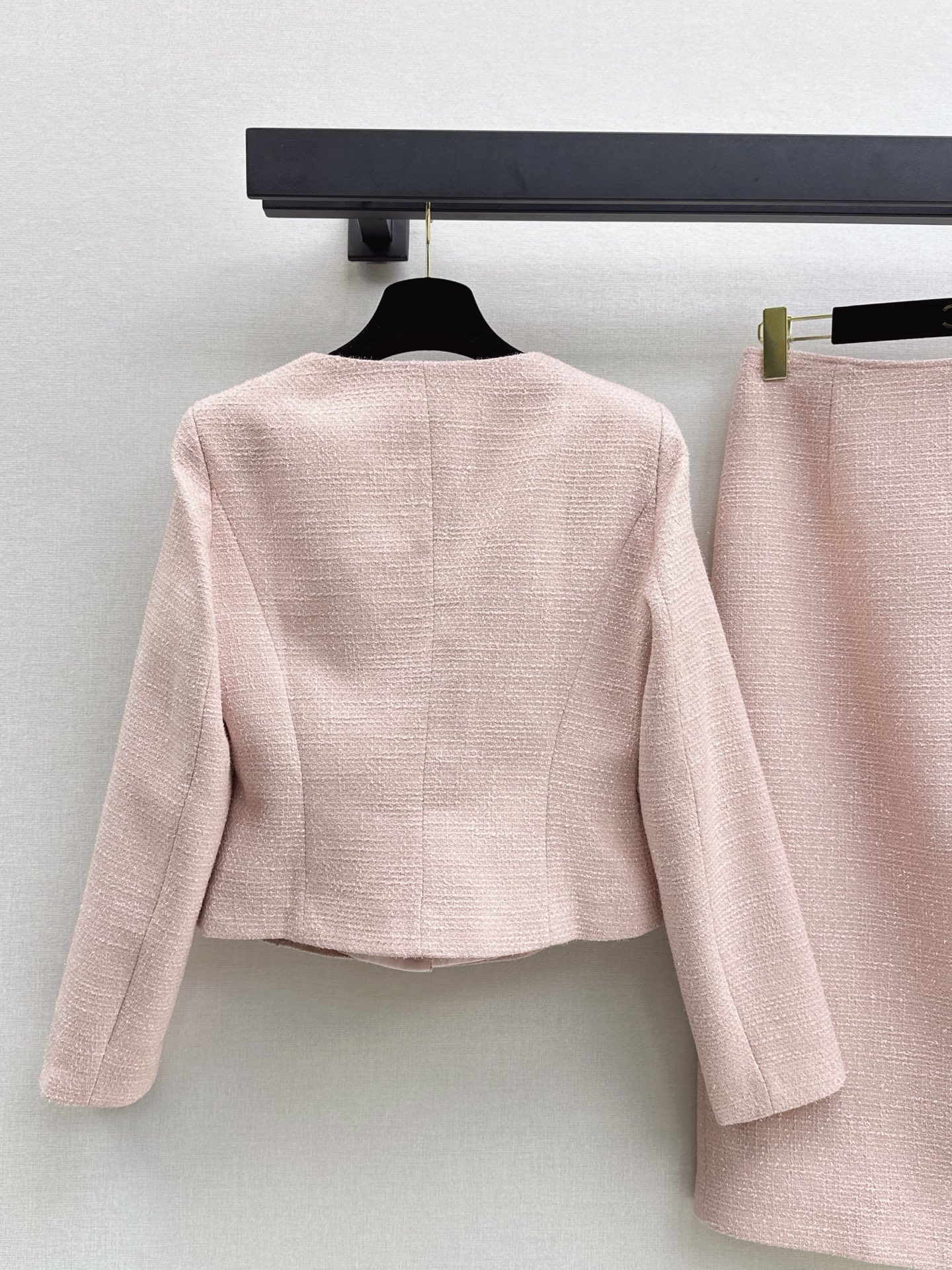 Chan 26fw tweed jacket skirt sets