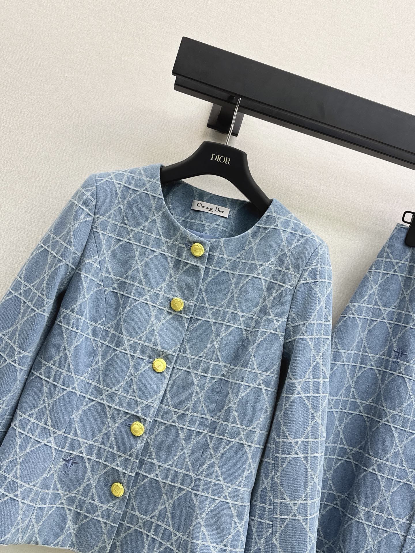 CD 26fw jacquard jacket A-line skirt sets