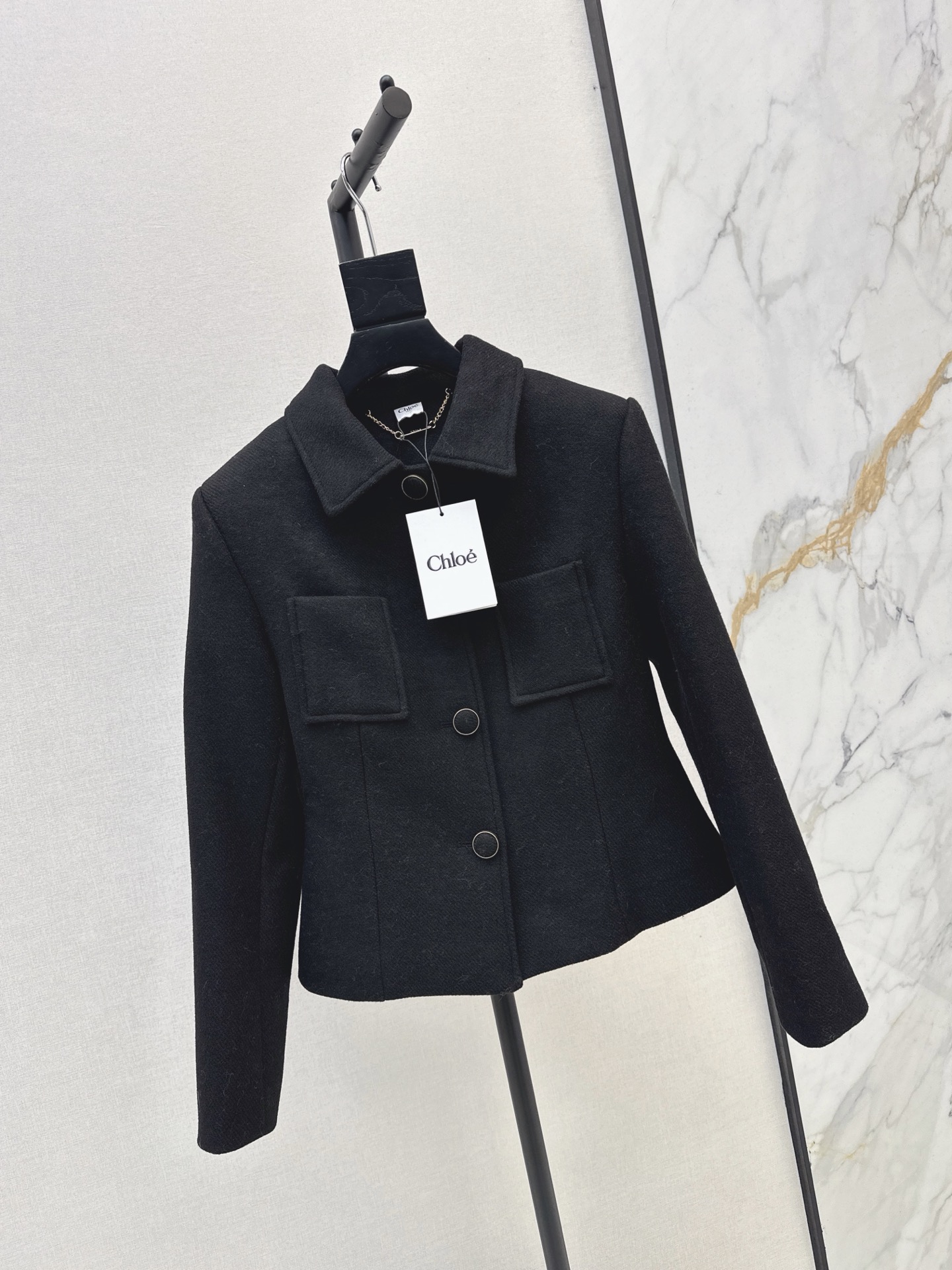 Chol 26fw wasit-clining cropped jacket