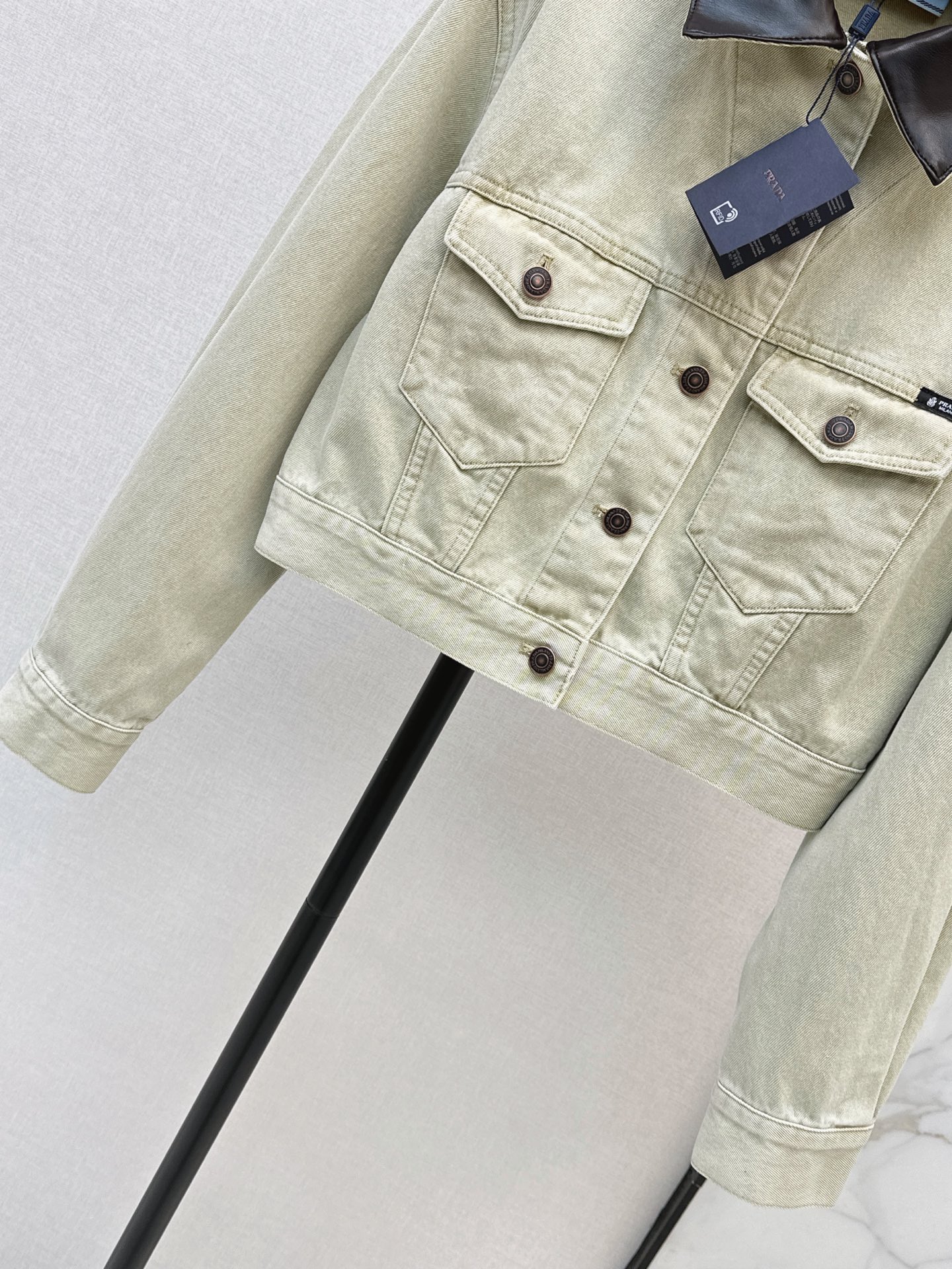 Pra 26fw cropped denim jacket