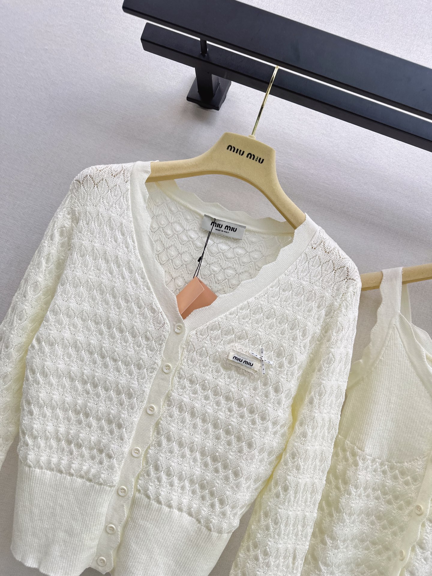 Miu 26fw knit vest cardigan sets