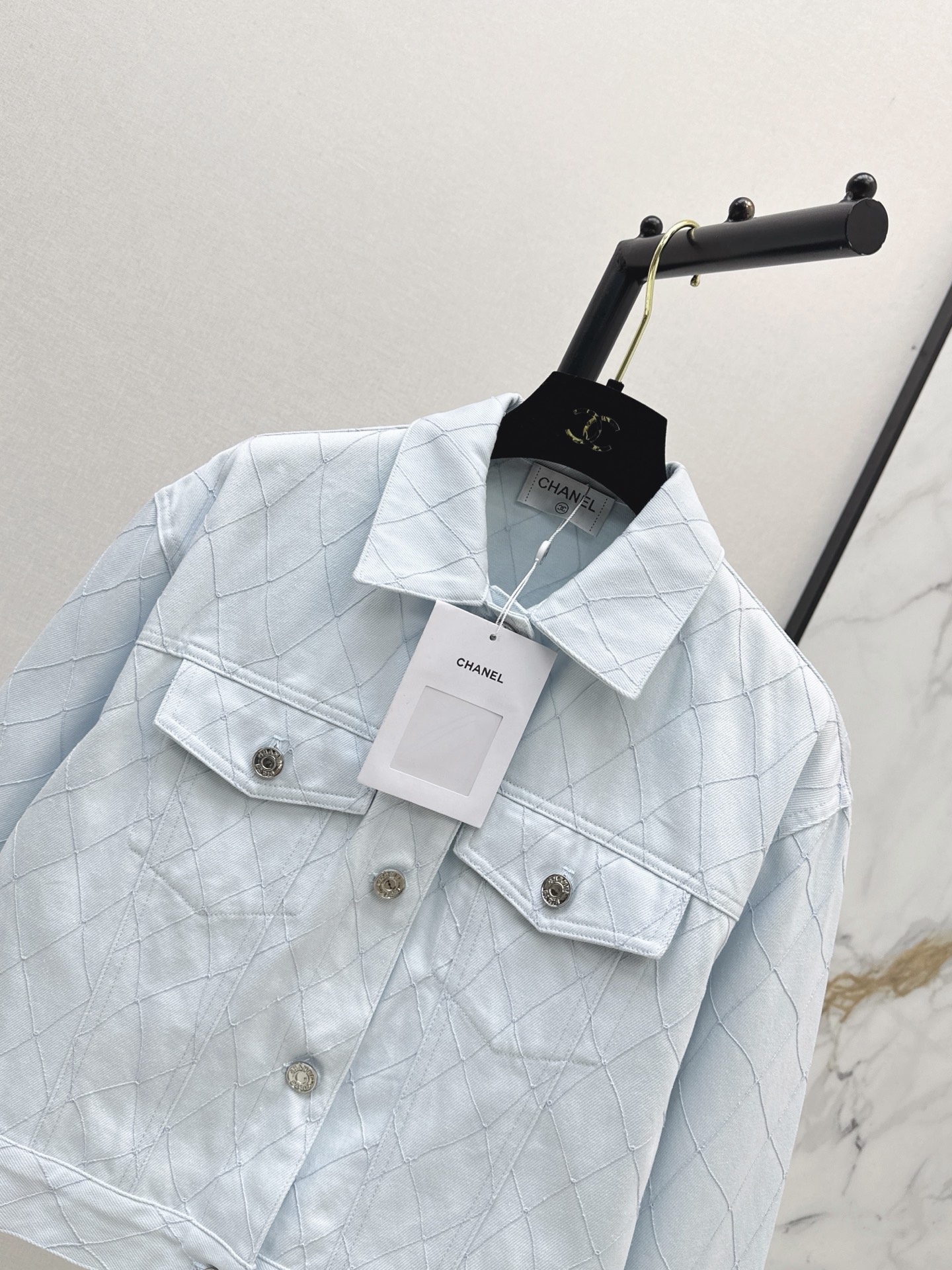Chan 26fw embroidery denim jacket