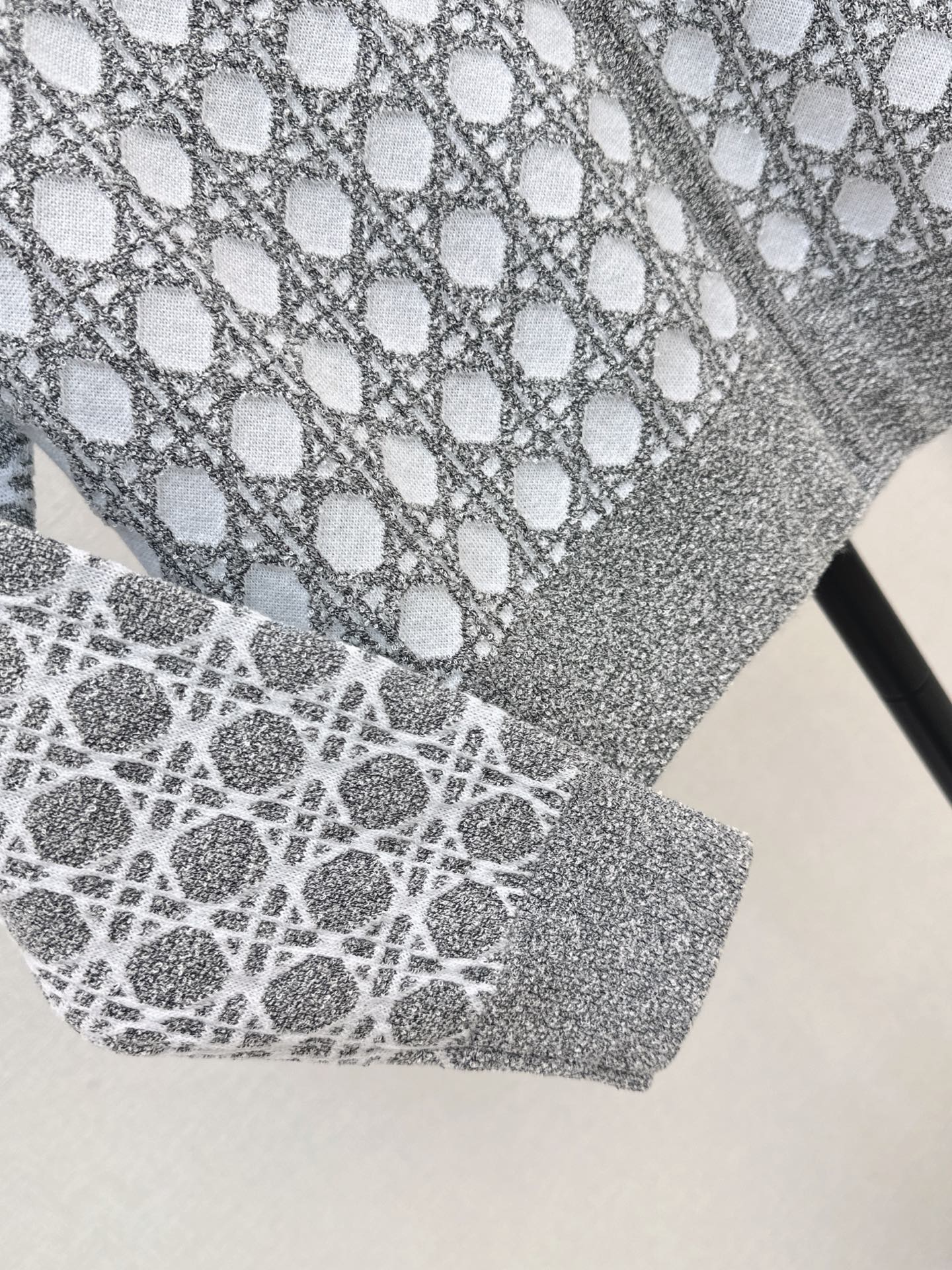 CD 26ss check jacquard knit jacket