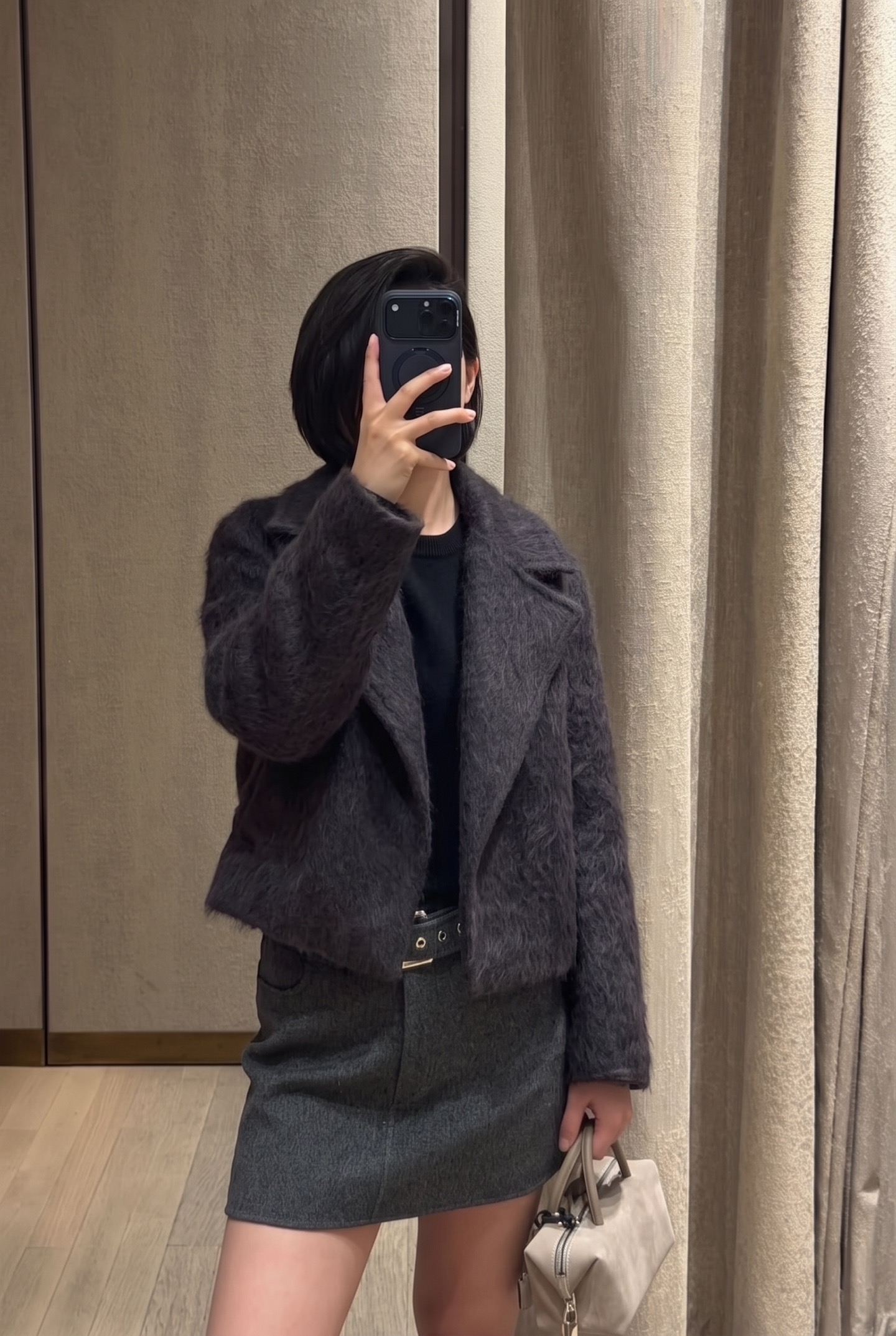 Max 26fw cropped woolen jacket