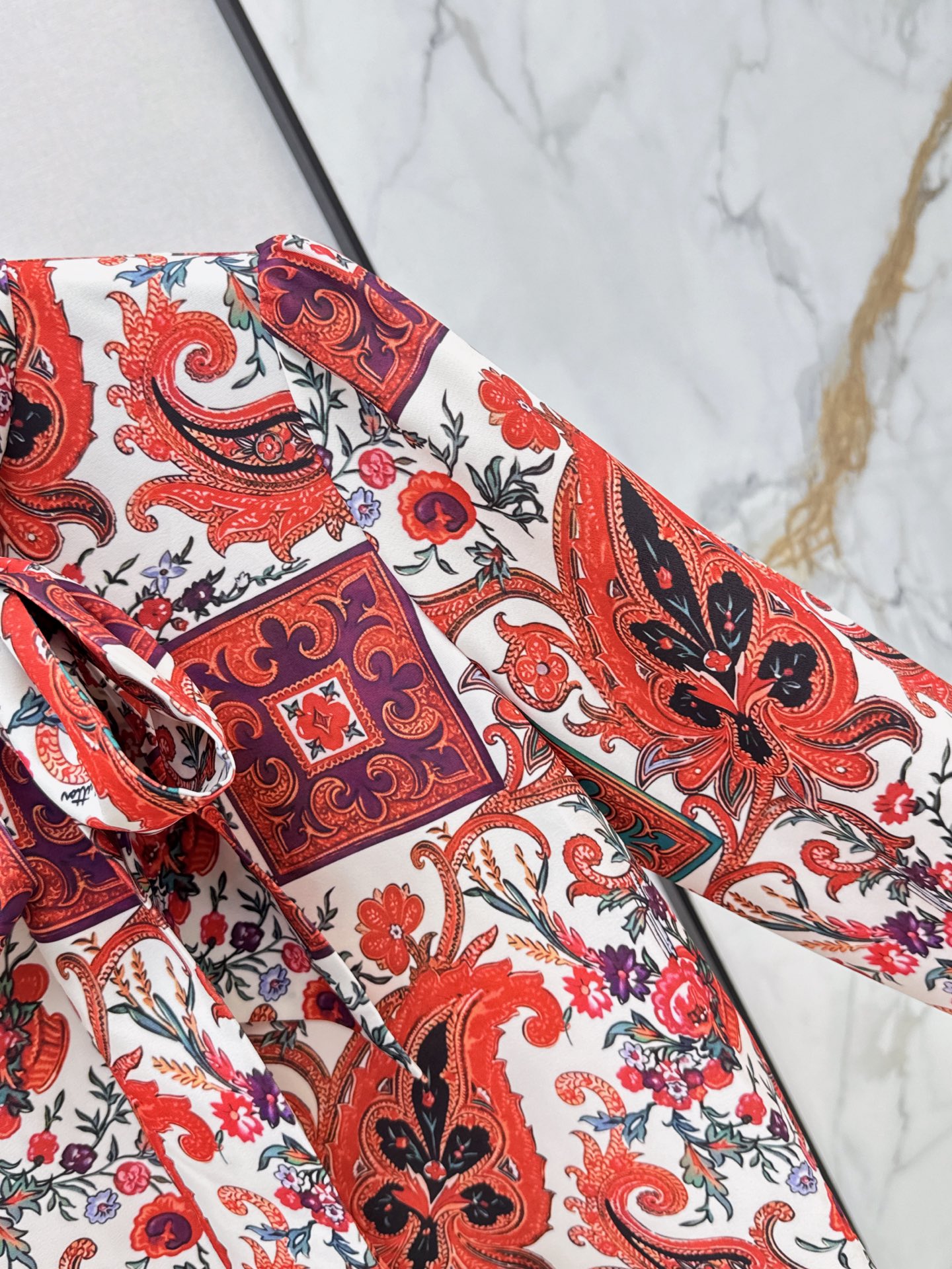Loui 26fw print bow dress