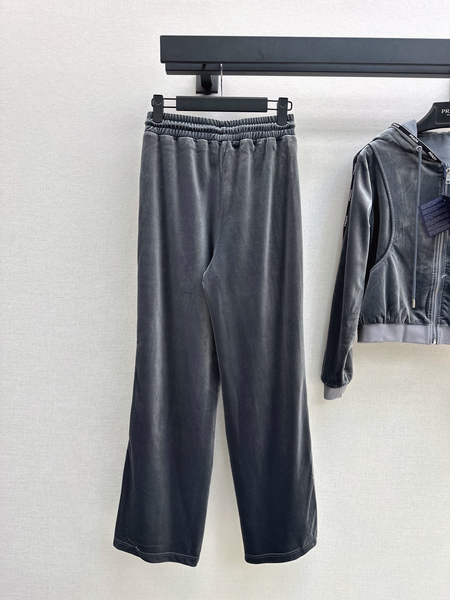 Pra 26fw velvet hooded jacket pant sets