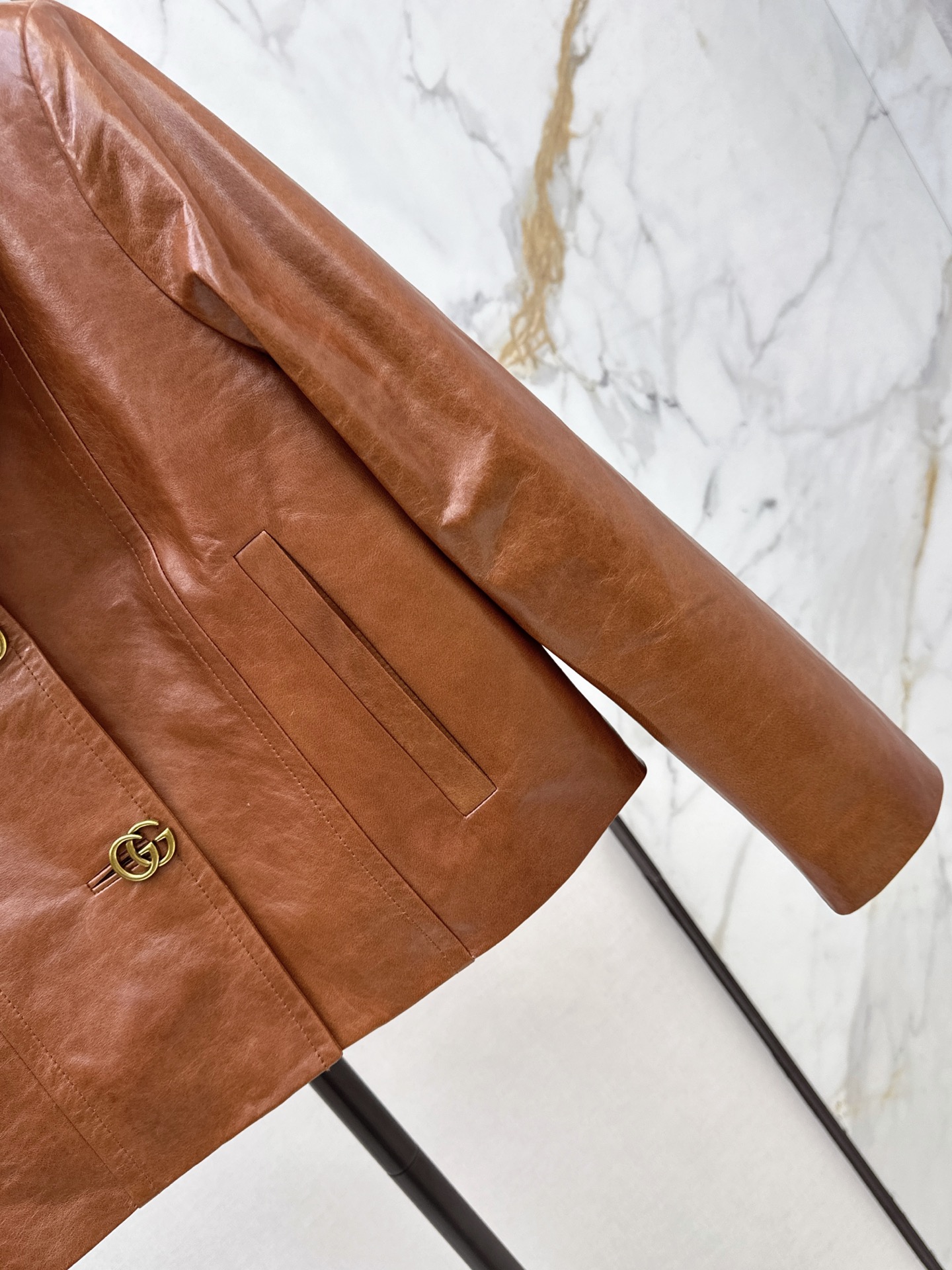 Guc 26fw leather jacket