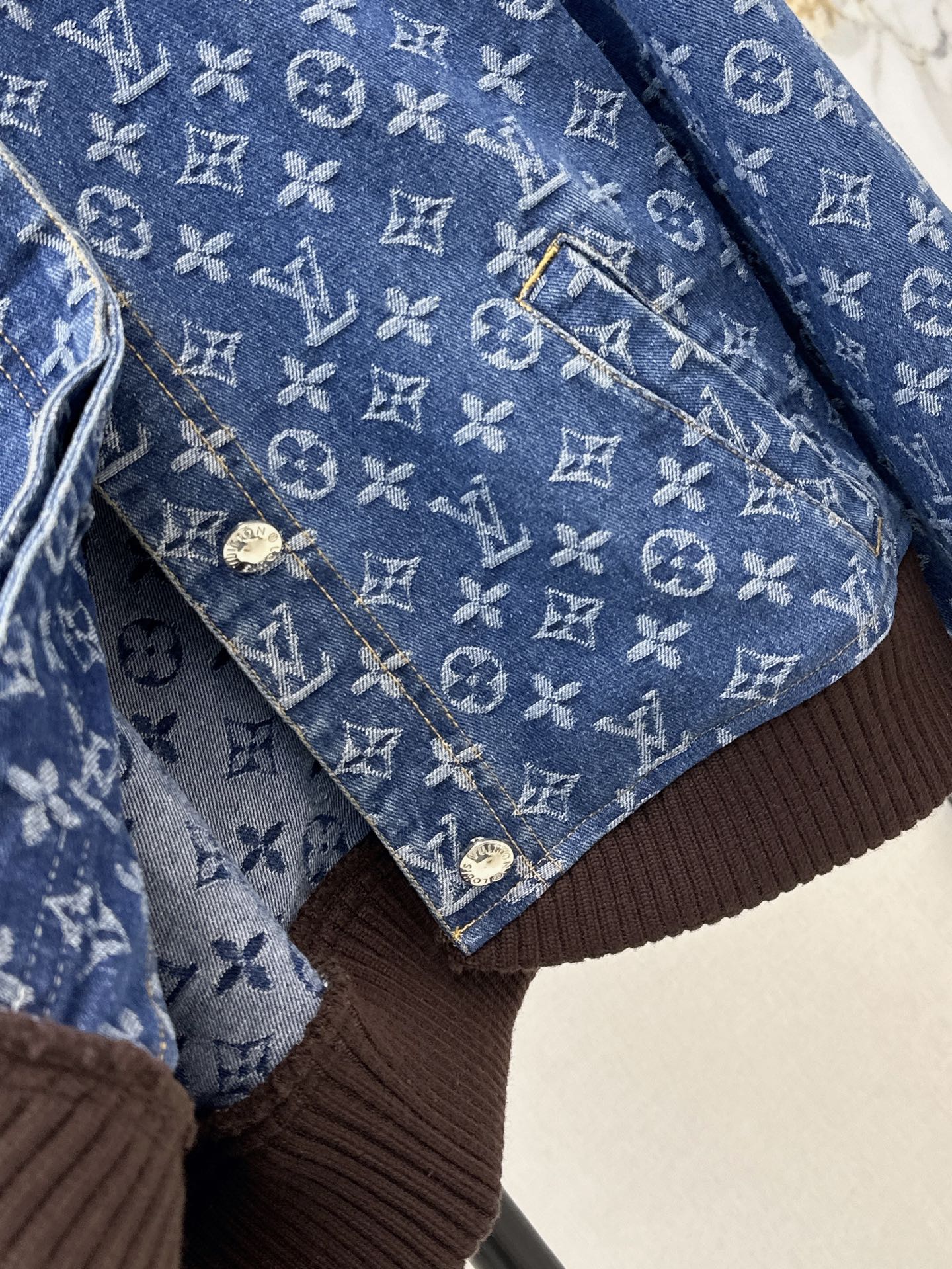 Loui 26fw jacquard denim jacket