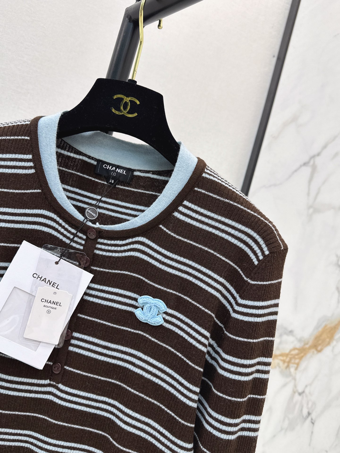 Chan 26fw stripe wool sweater
