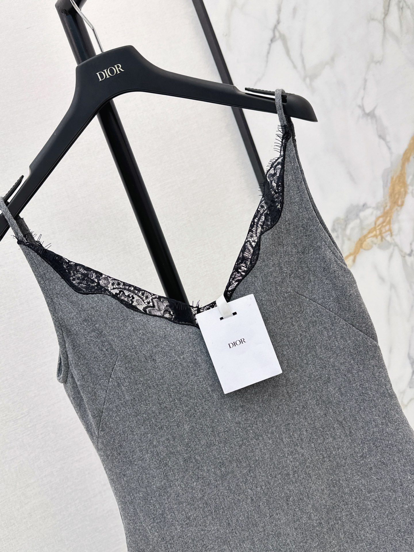 CD 26fw lace trim slip dress