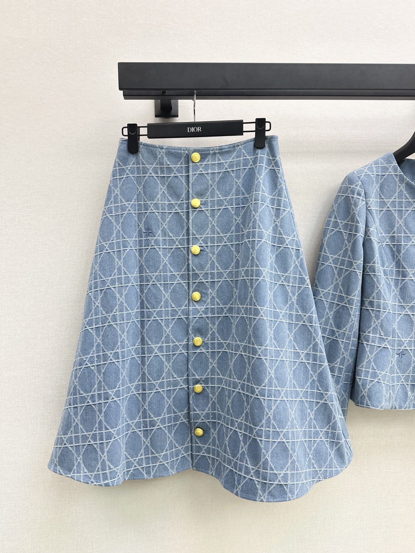 CD 26fw jacquard jacket A-line skirt sets