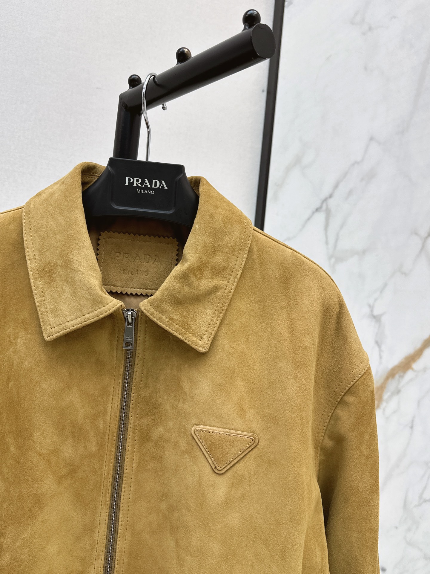 Pra 26fw suede leather jacket