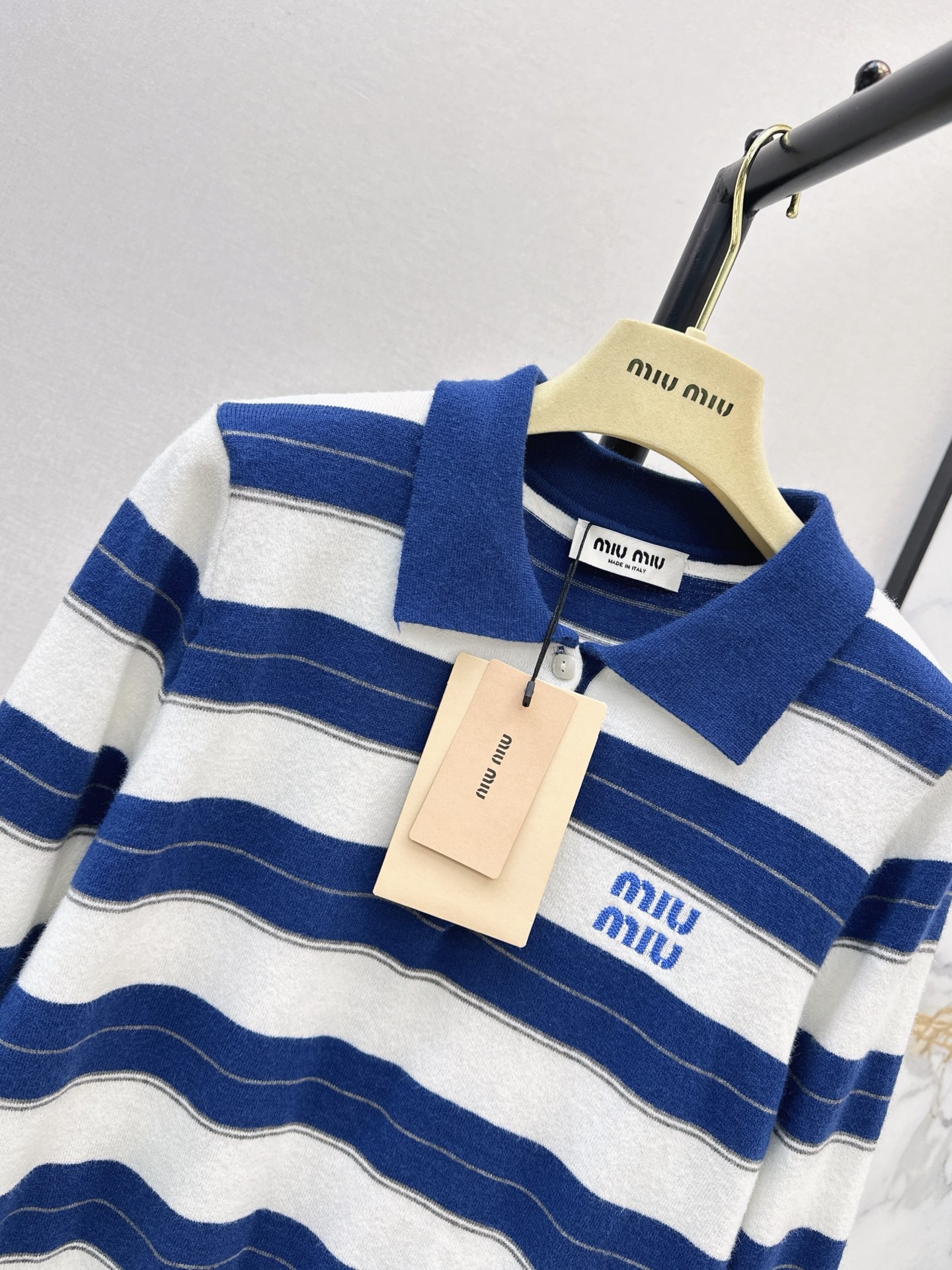 Miu 26fw stripe knit sweater