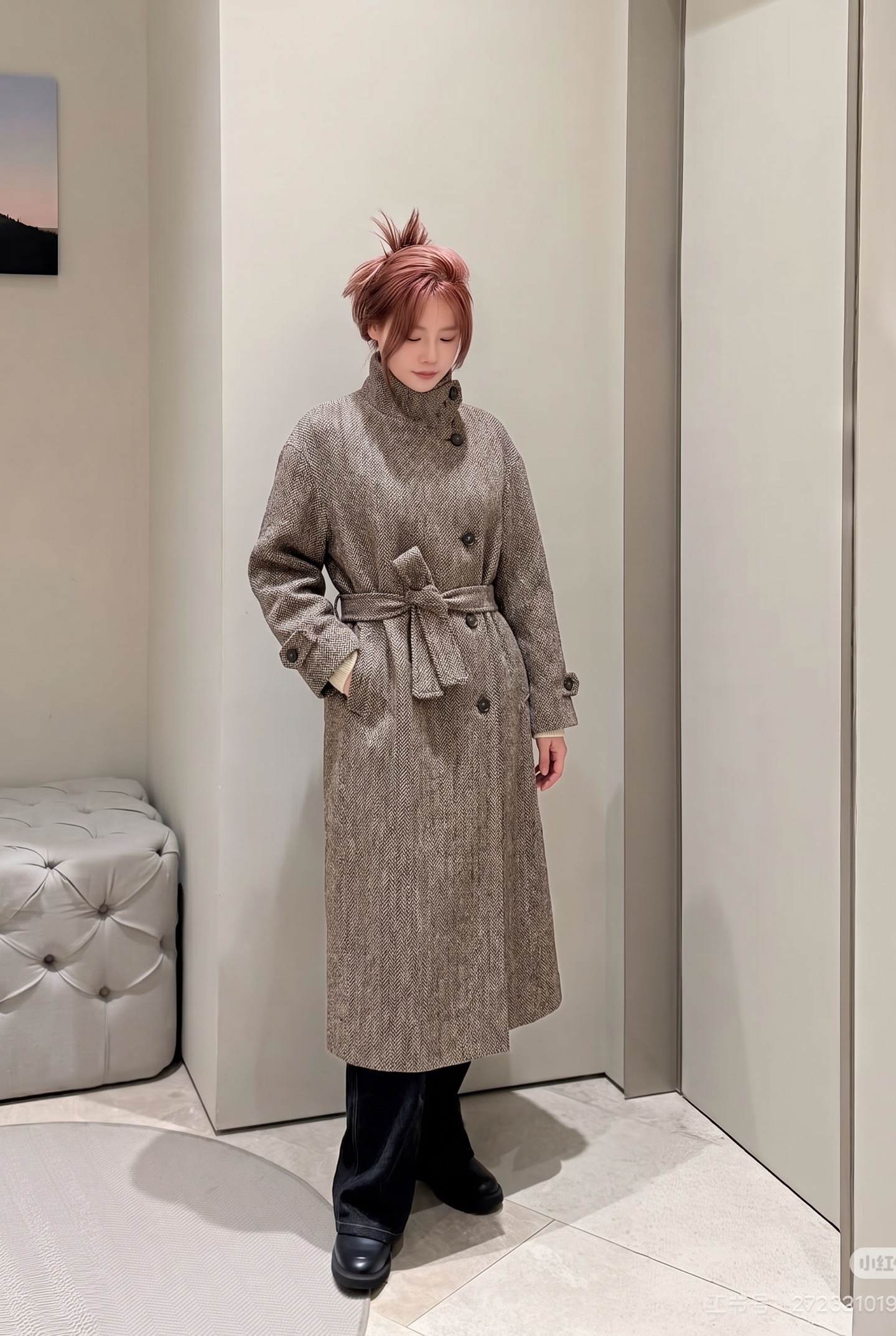 Brun 26fw belted overcoats