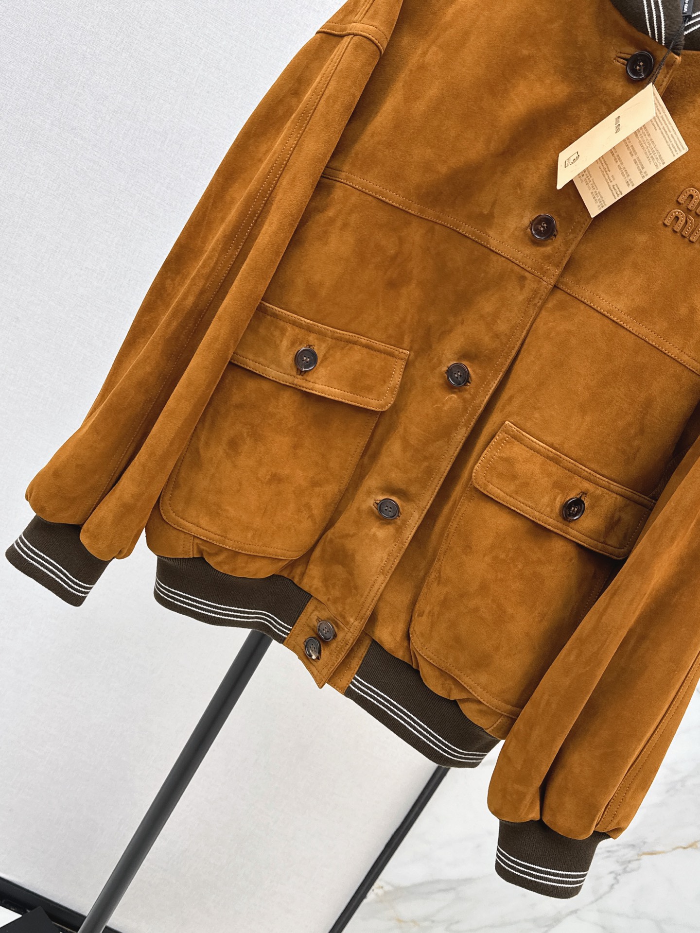 Miu 26fw leather jacket