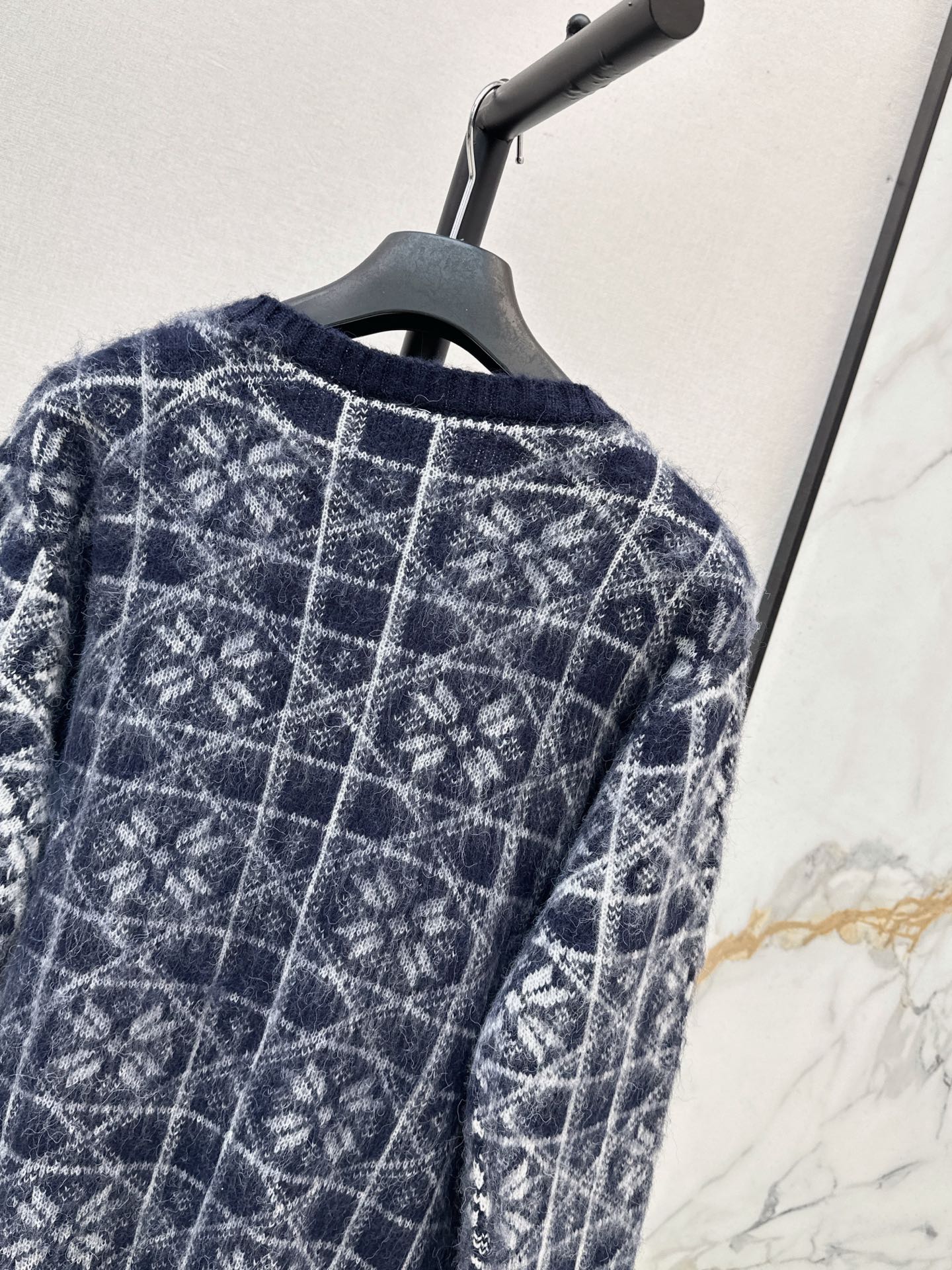 CD 26fw check jacuard sweater