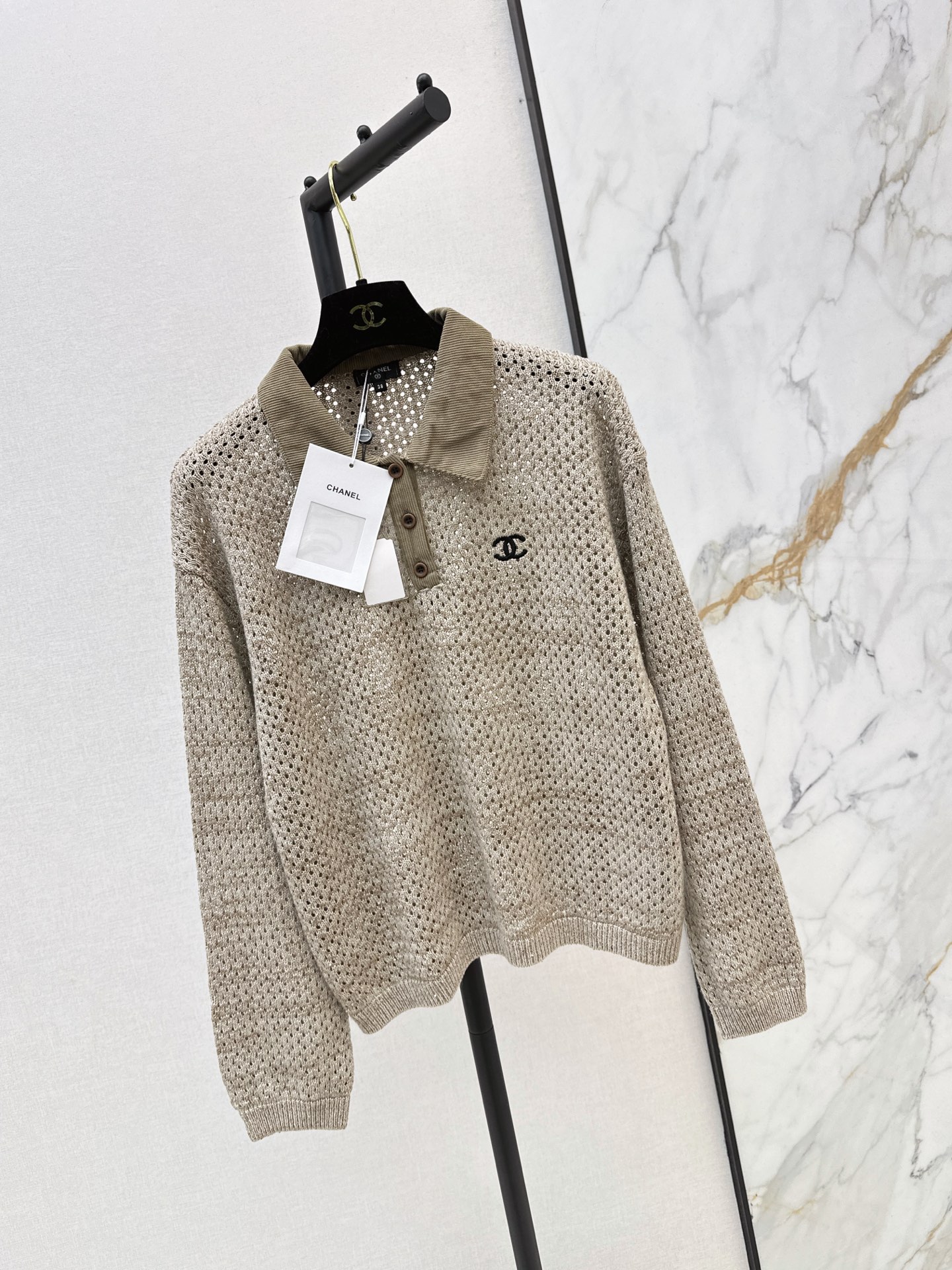 Chan 26fw hollow knit sweater