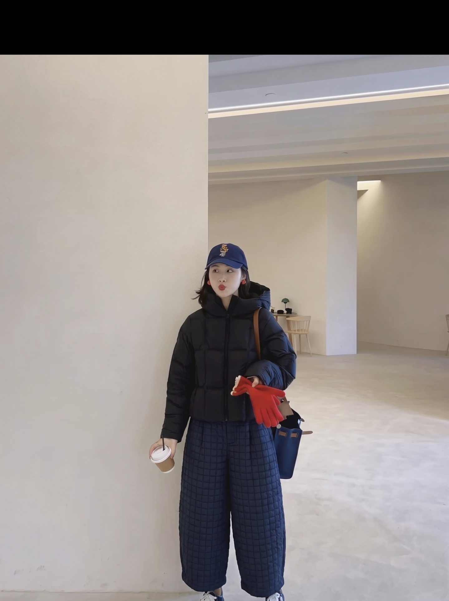 Brun 26fw cropped padded pants
