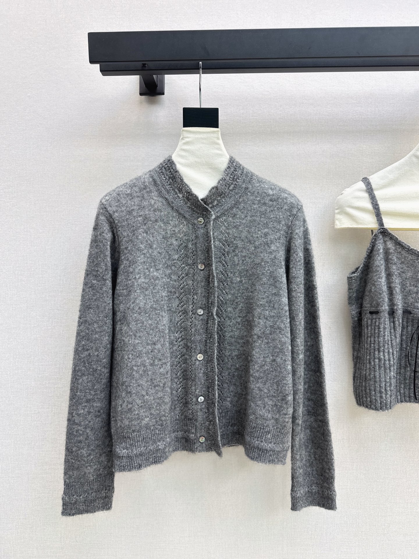 ES 26fw wool knit vest cardigan sets