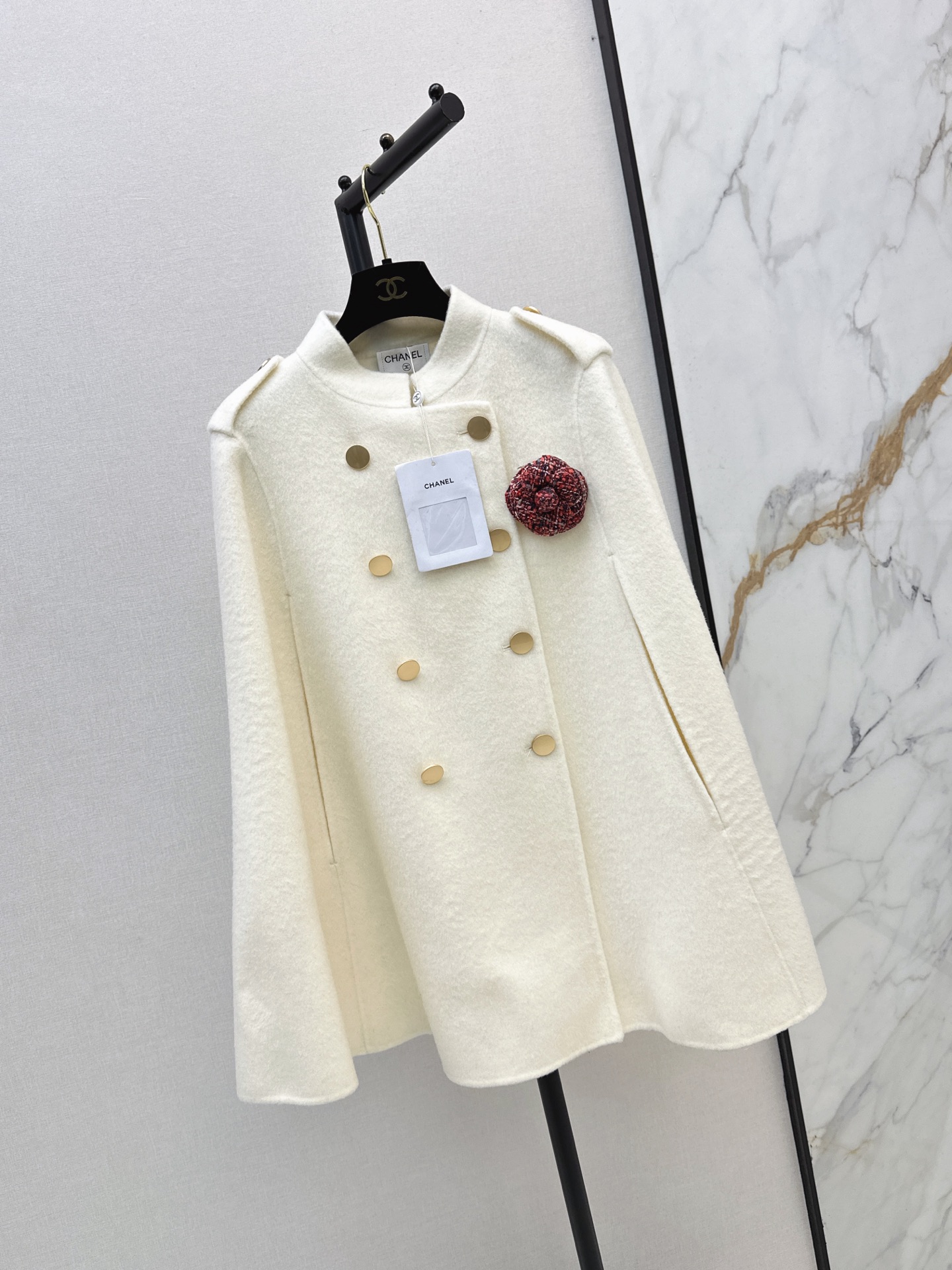 Chan 26fw woolen cape jacket