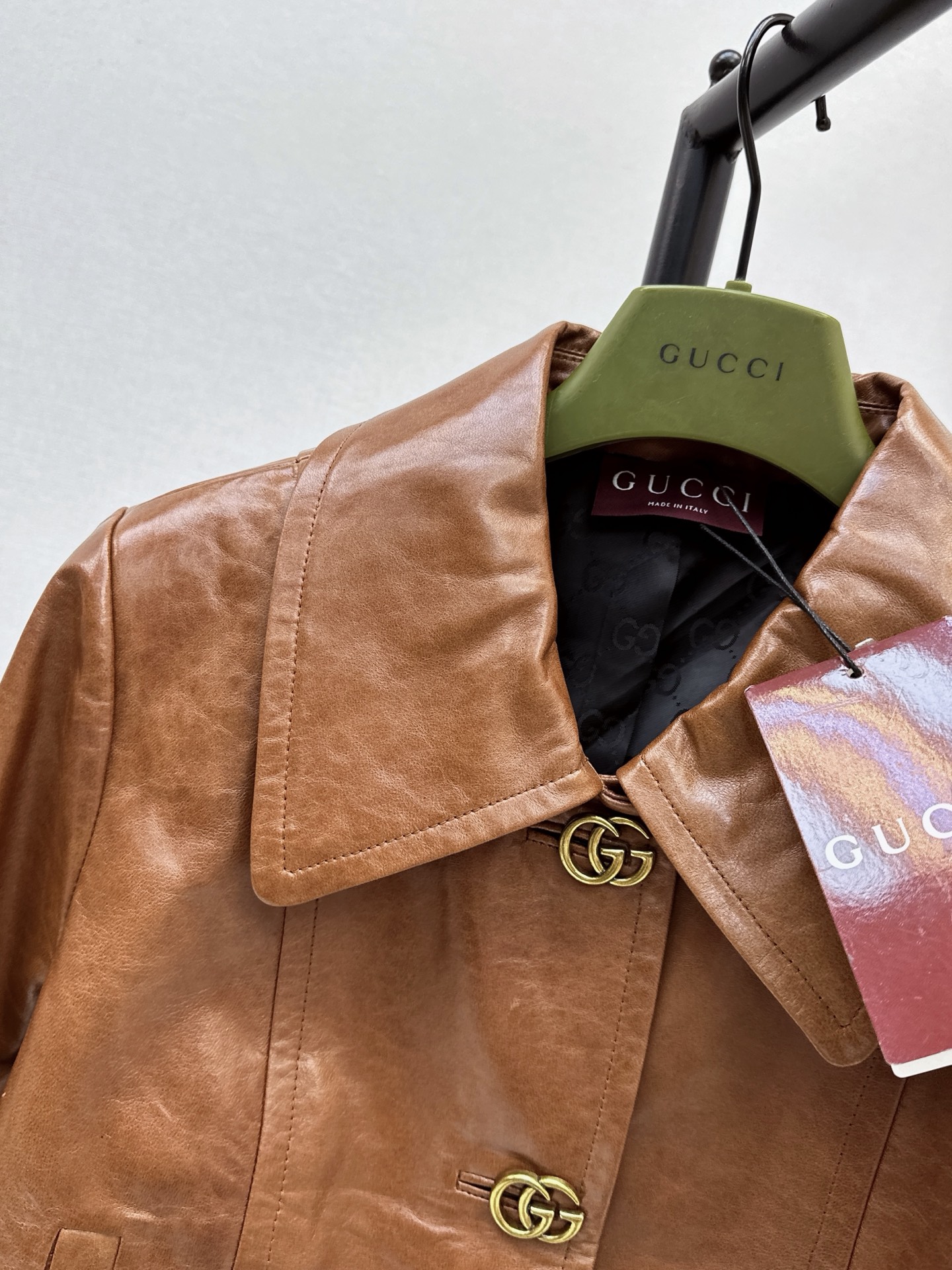 Guc 26fw leather jacket