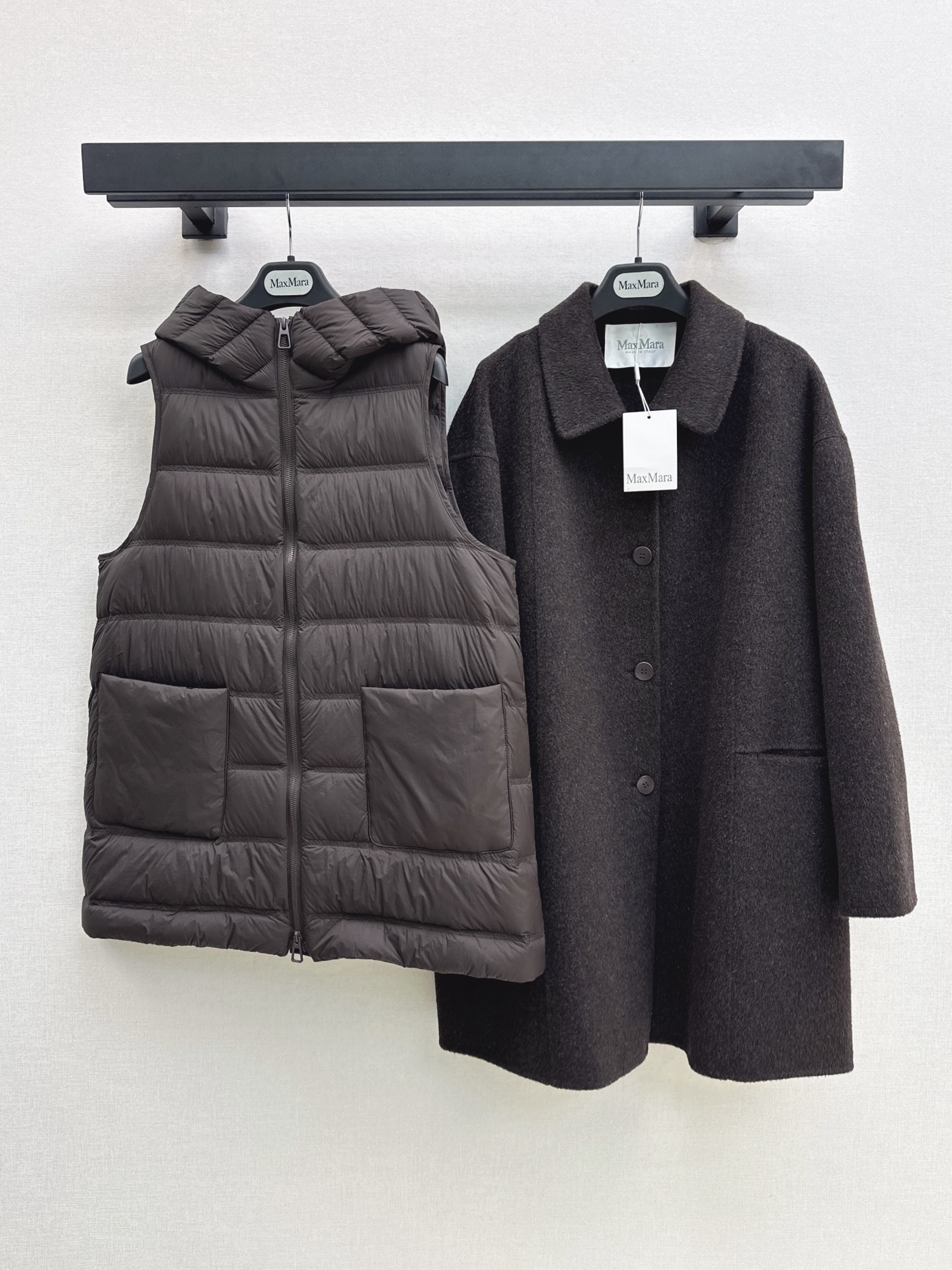 Max 26fw down vest woolen overcoats sets