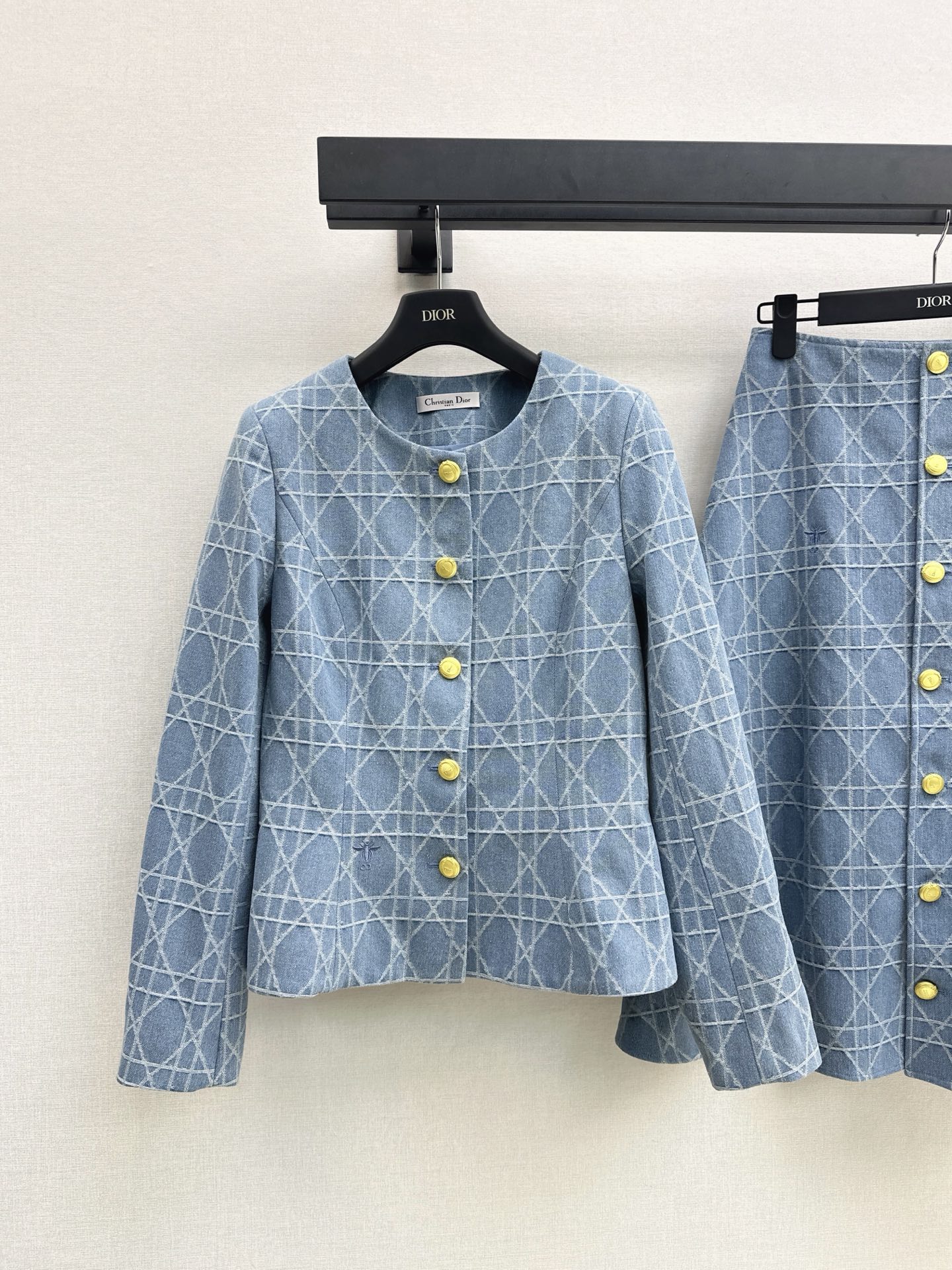 CD 26fw jacquard jacket A-line skirt sets