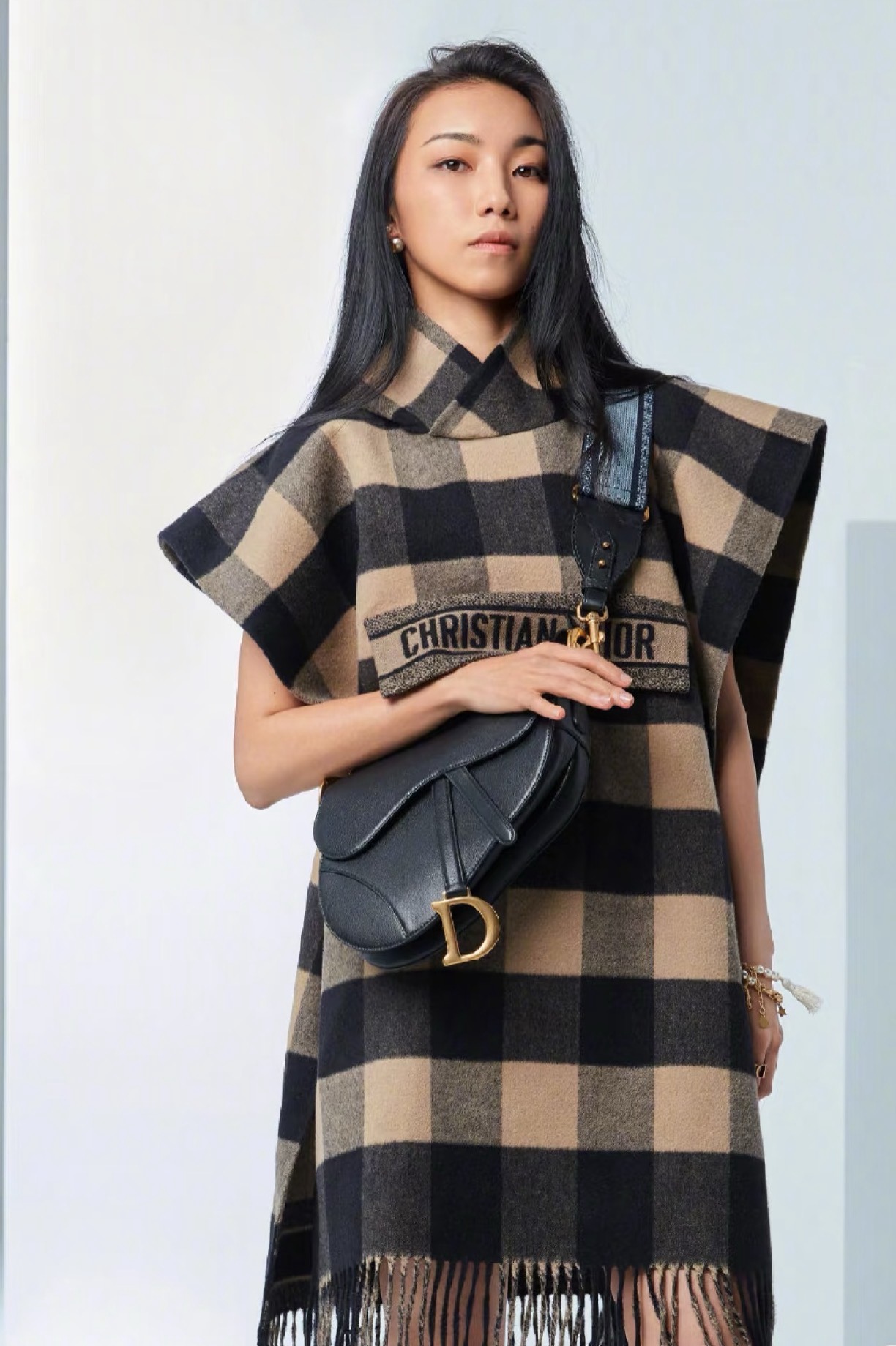 CD 26fw hooded belted cape