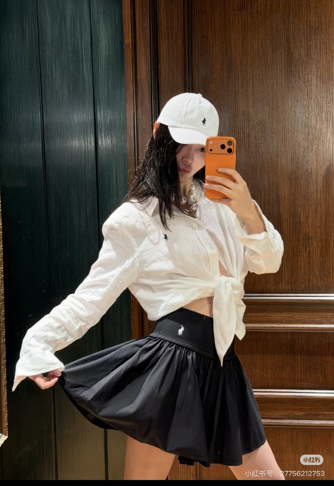 Ralp 26ss pleated mini skirt